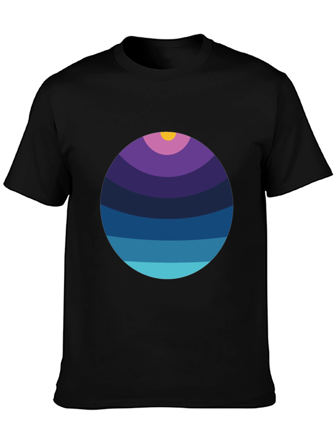 Abstract Horizon Circle T-Shirt