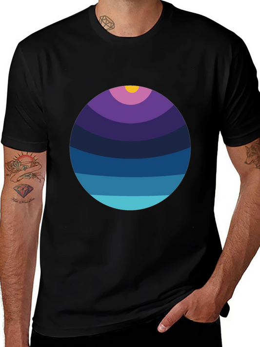 Abstract Horizon Circle T-Shirt