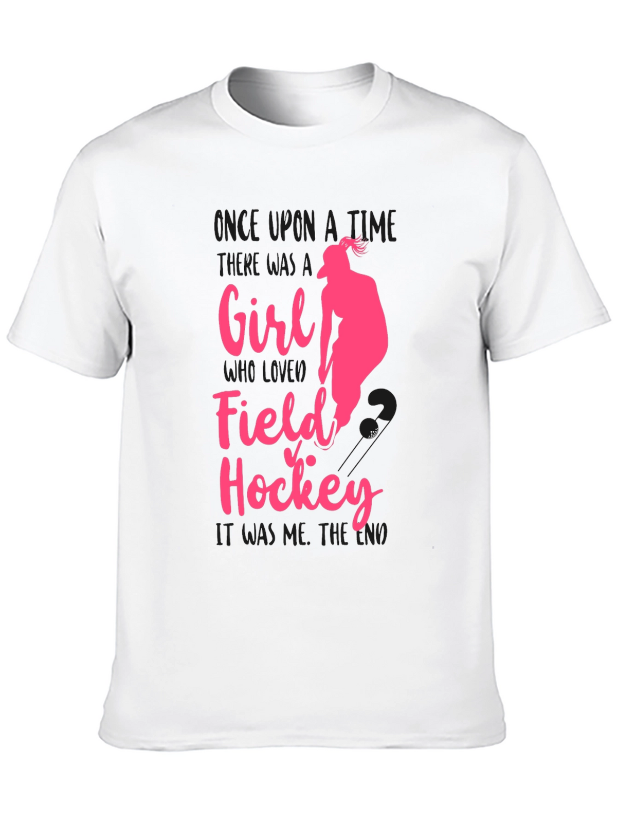 Field Hockey Girl T-Shirt - Pink Graphic Tee