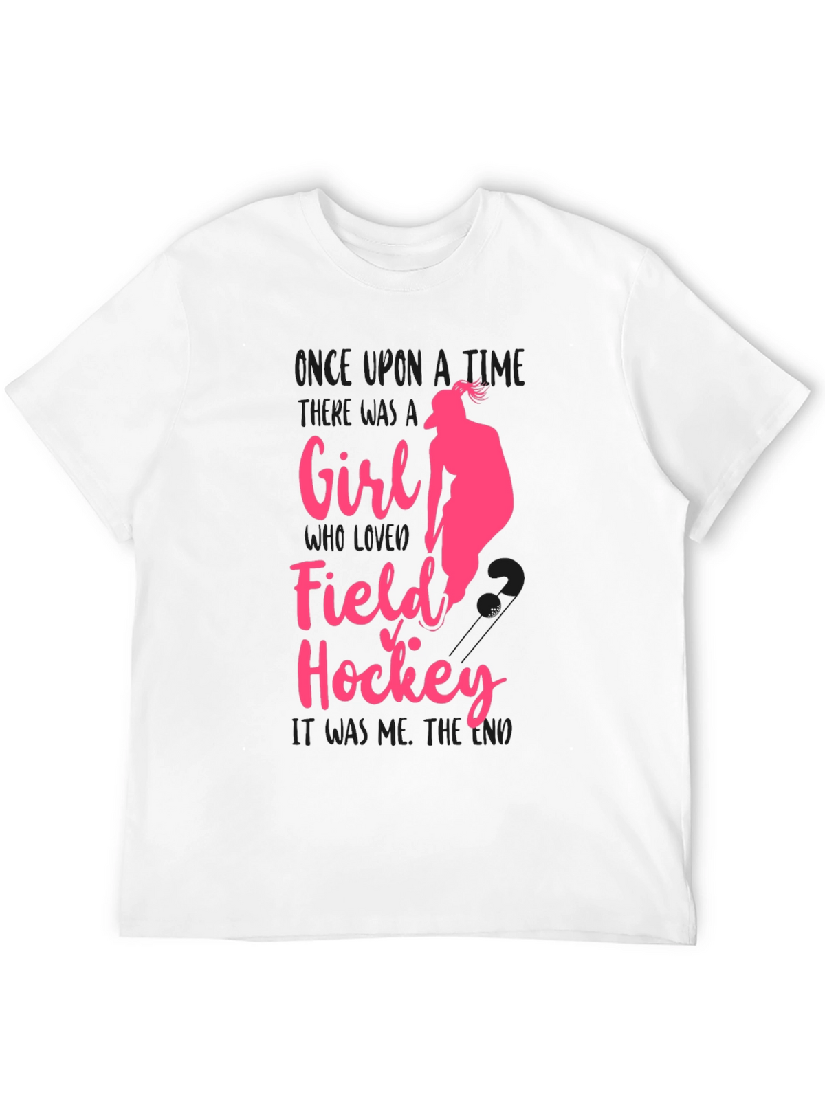Field Hockey Girl T-Shirt - Pink Graphic Tee