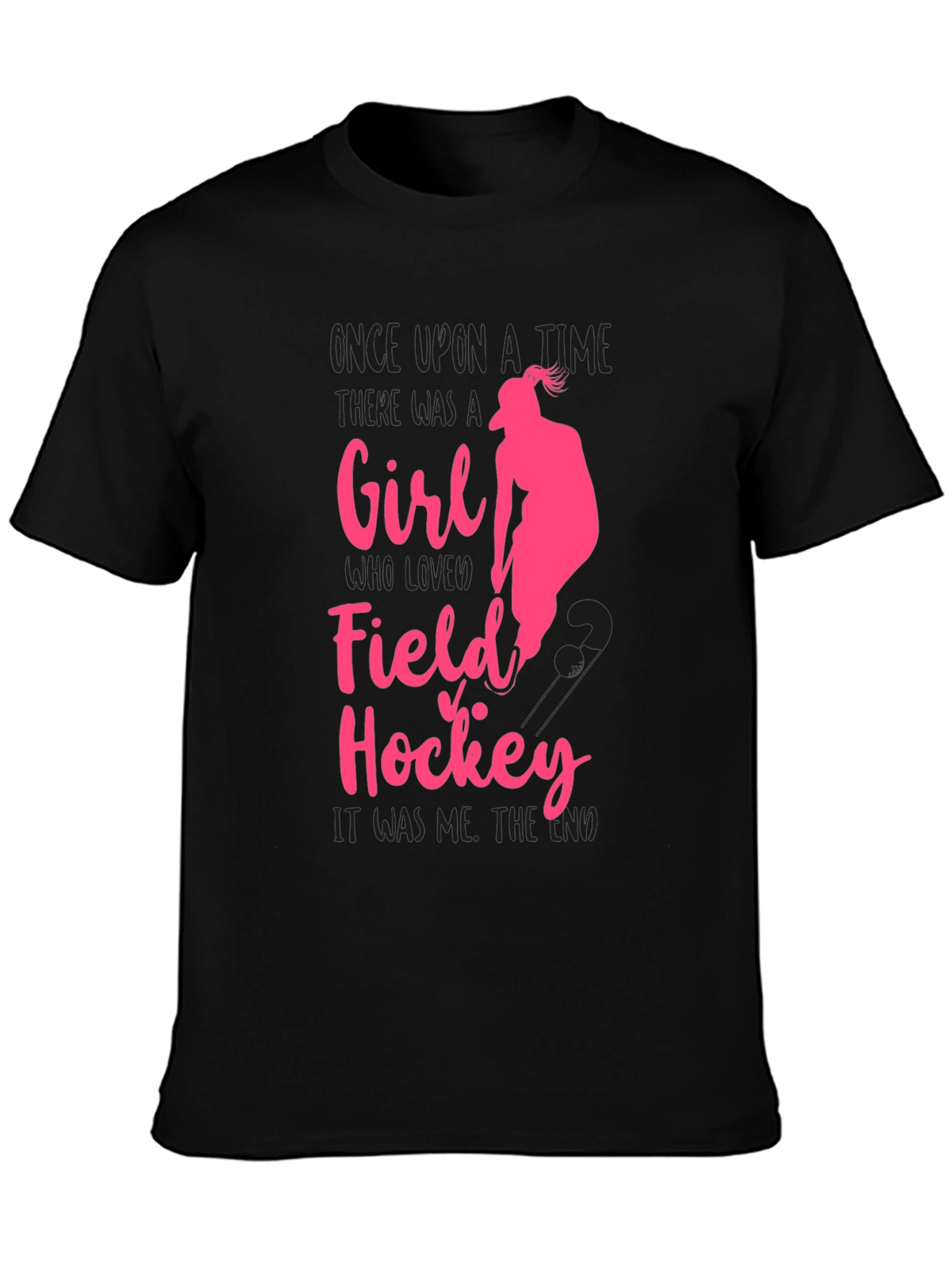 Field Hockey Girl T-Shirt - Pink Graphic Tee