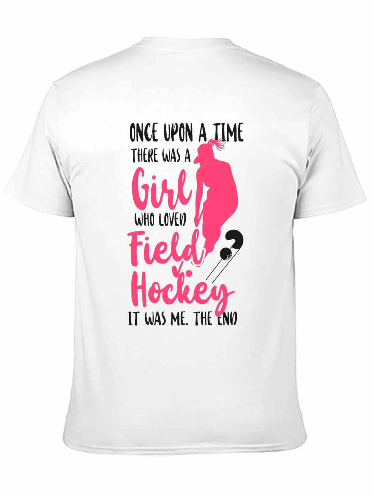 Field Hockey Girl T-Shirt - Pink Graphic Tee