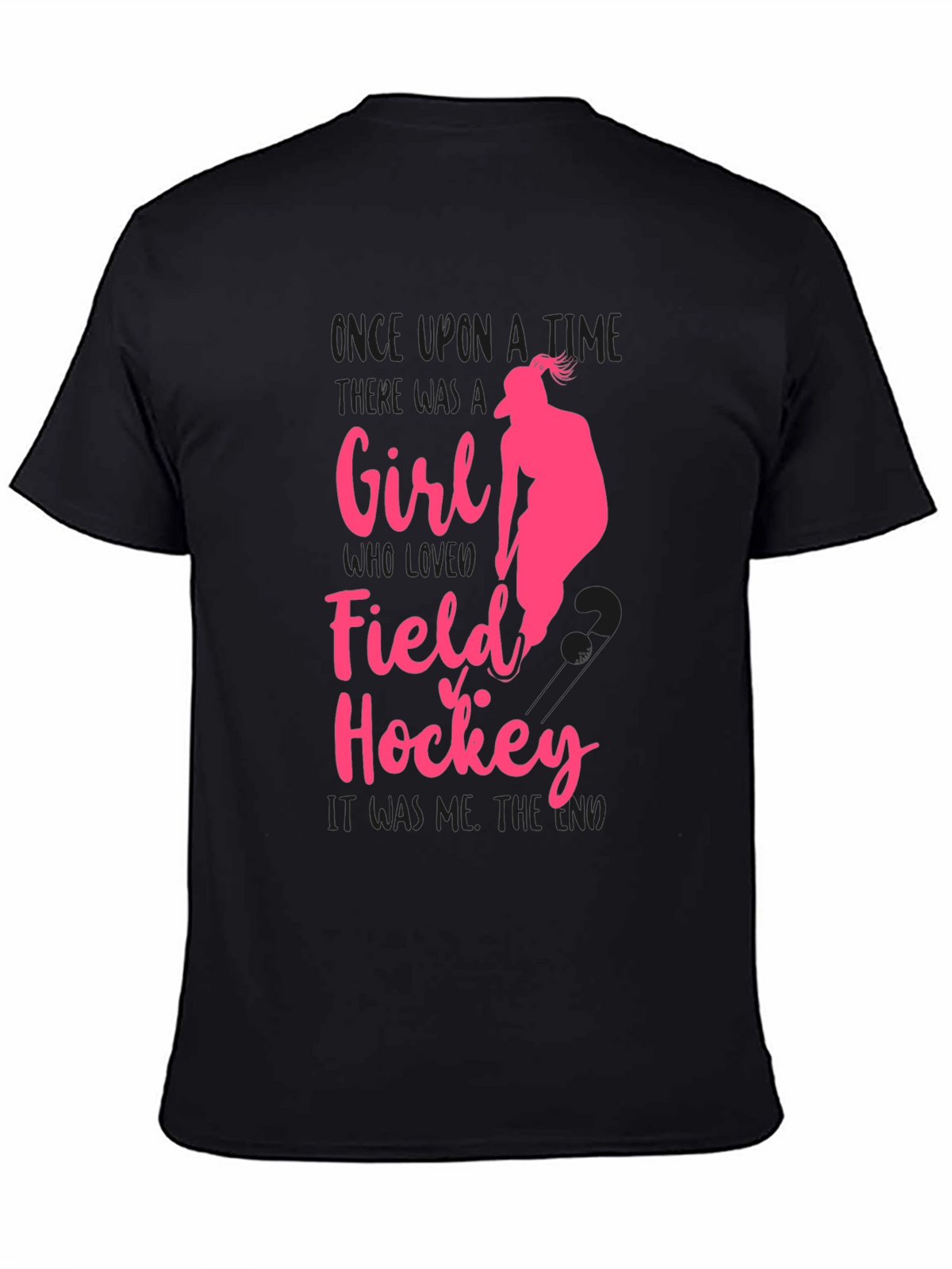 Field Hockey Girl T-Shirt - Pink Graphic Tee
