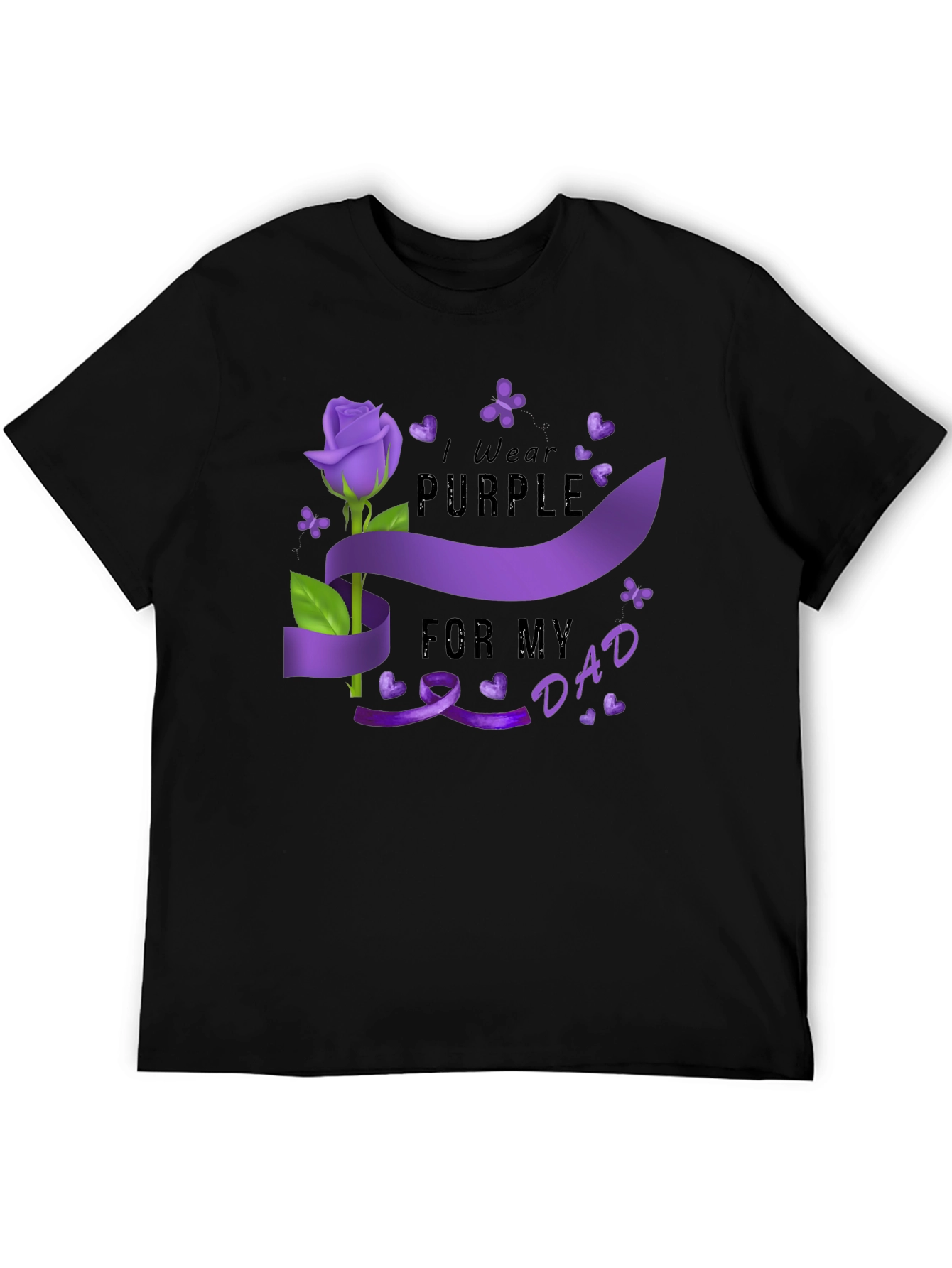 I Wear Purple For My Dad T-Shirt