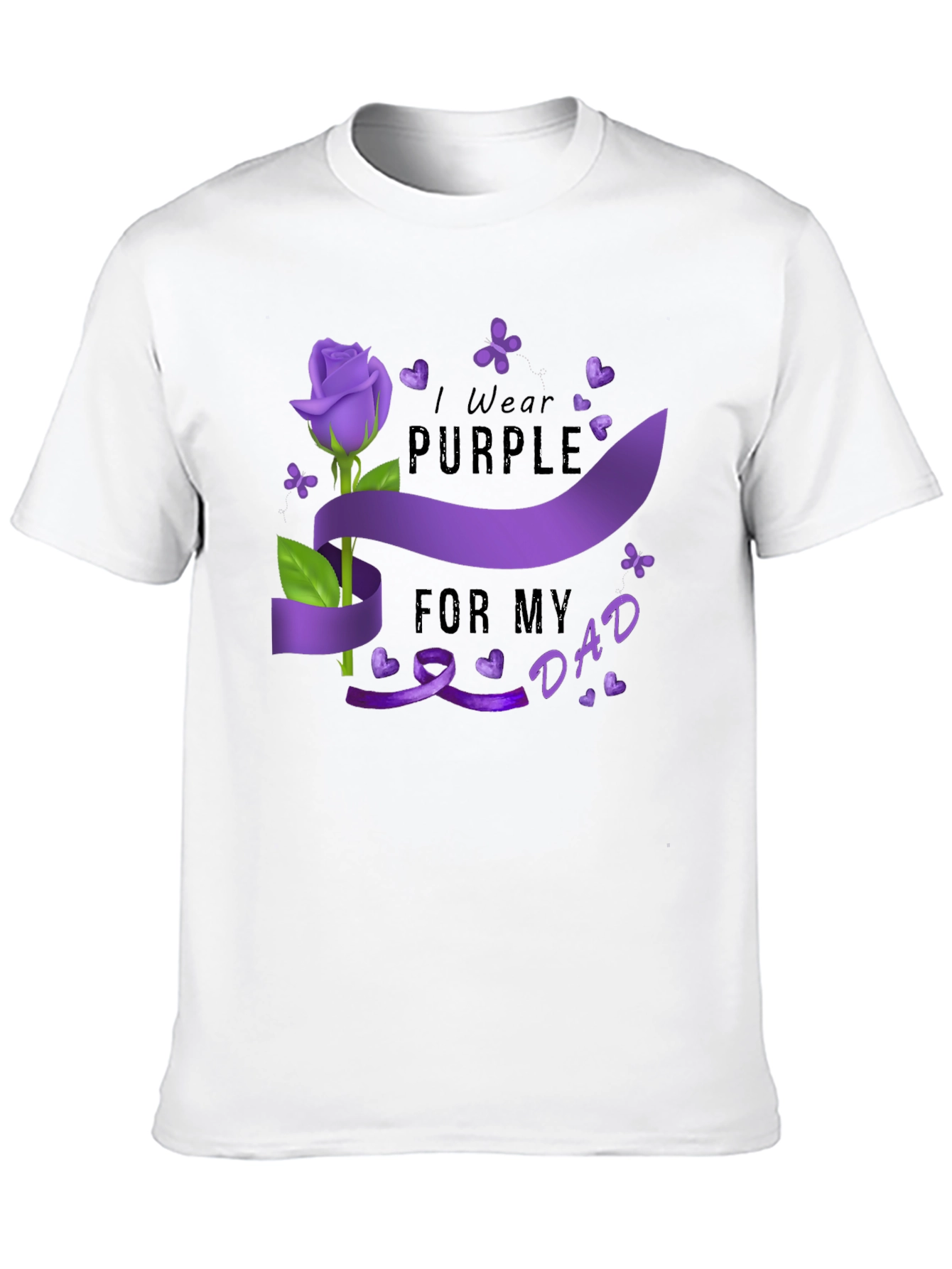I Wear Purple For My Dad T-Shirt