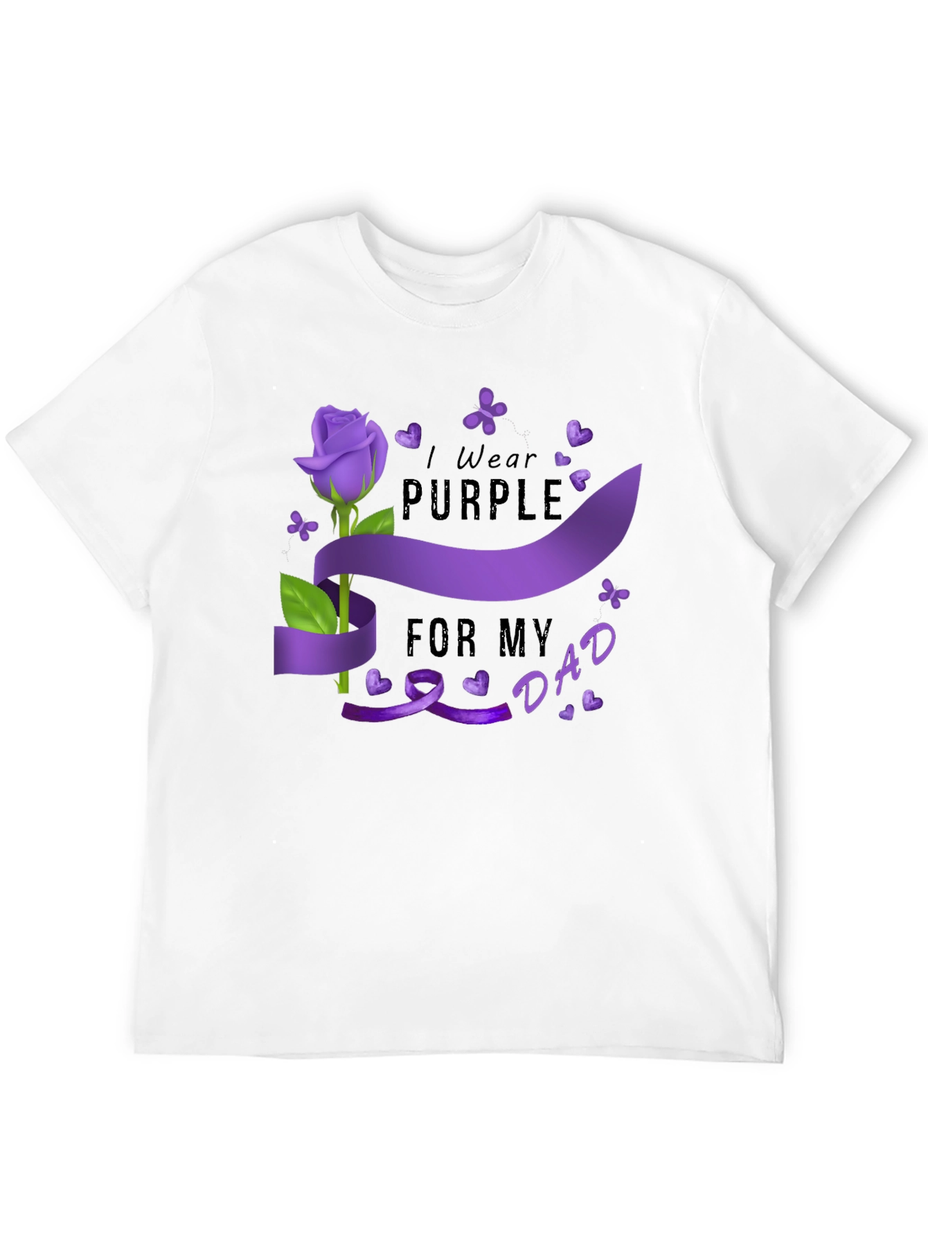 I Wear Purple For My Dad T-Shirt