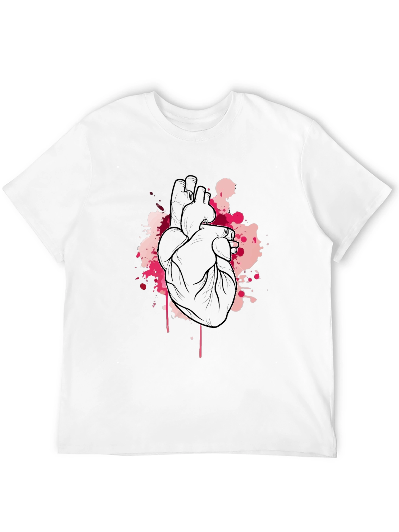 Anatomical Heart Black Tee - Artistic Design