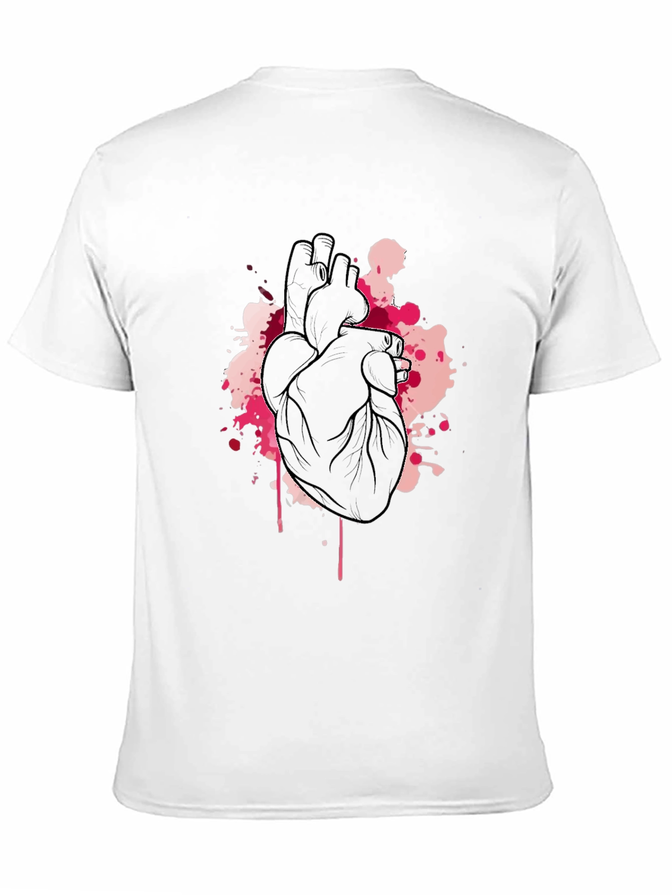 Anatomical Heart Black Tee - Artistic Design