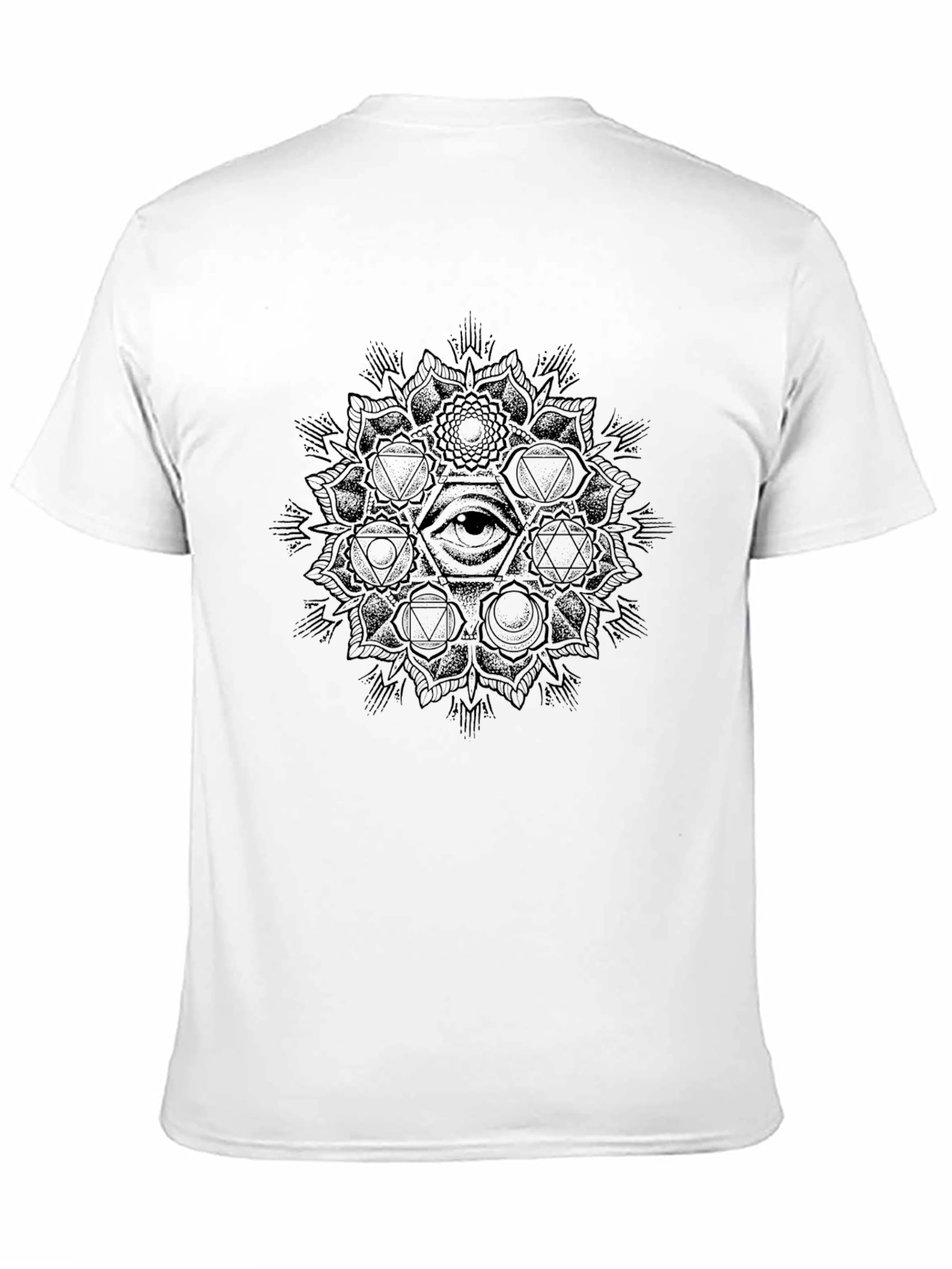 Mystic Eye Mandala Mens Black T-Shirt