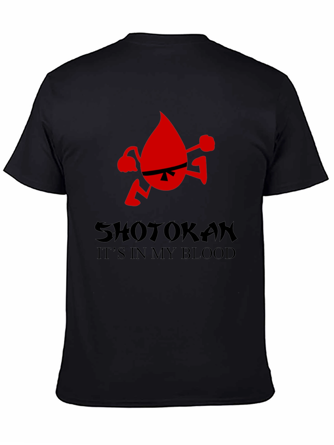 Shotokan Karate Blood Drop Graphic Tee - Black