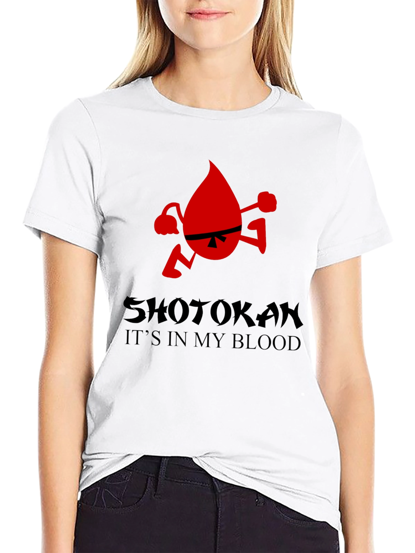 Shotokan Karate Blood Drop Graphic Tee - Black