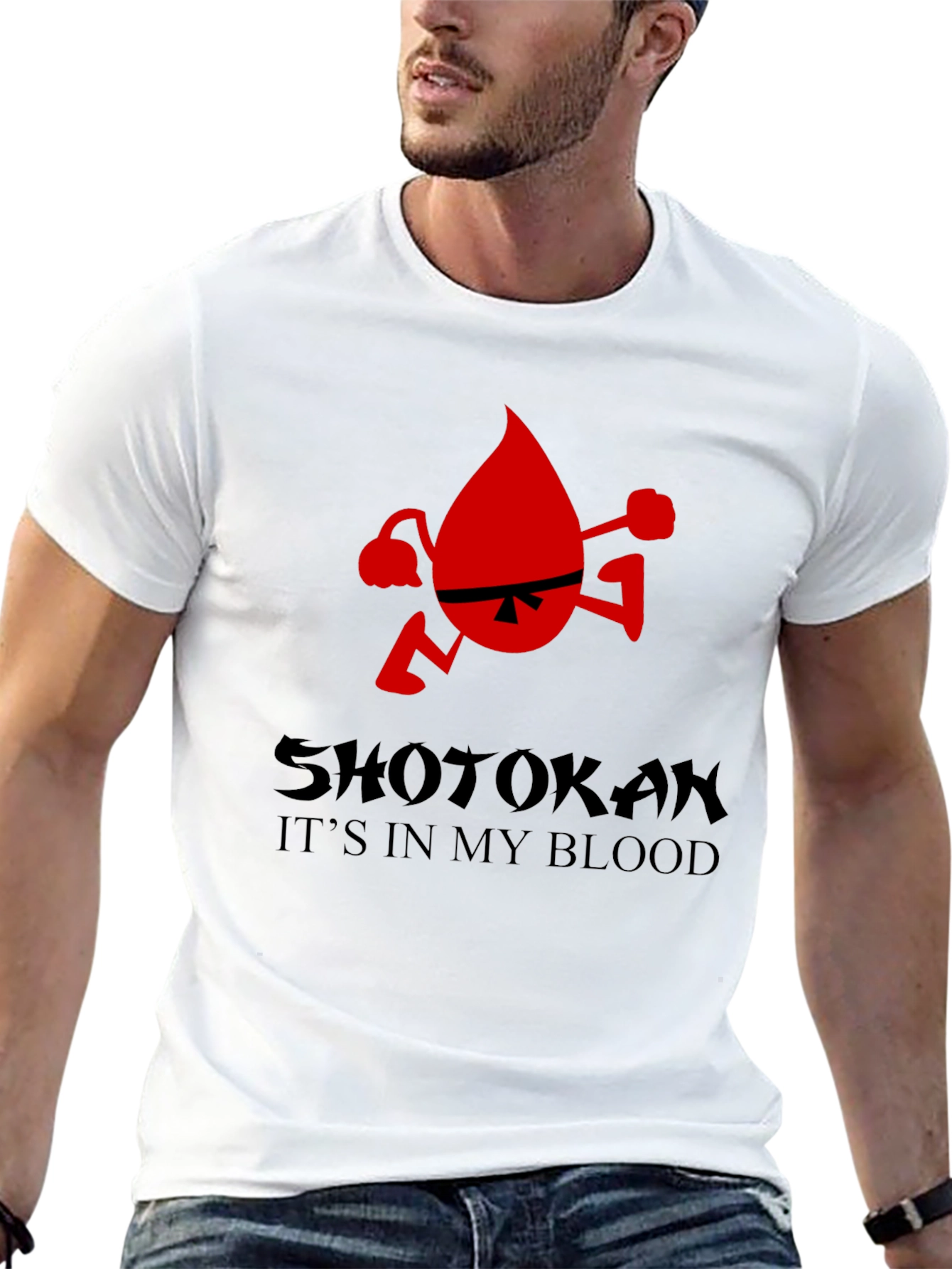 Shotokan Karate Blood Drop Graphic Tee - Black