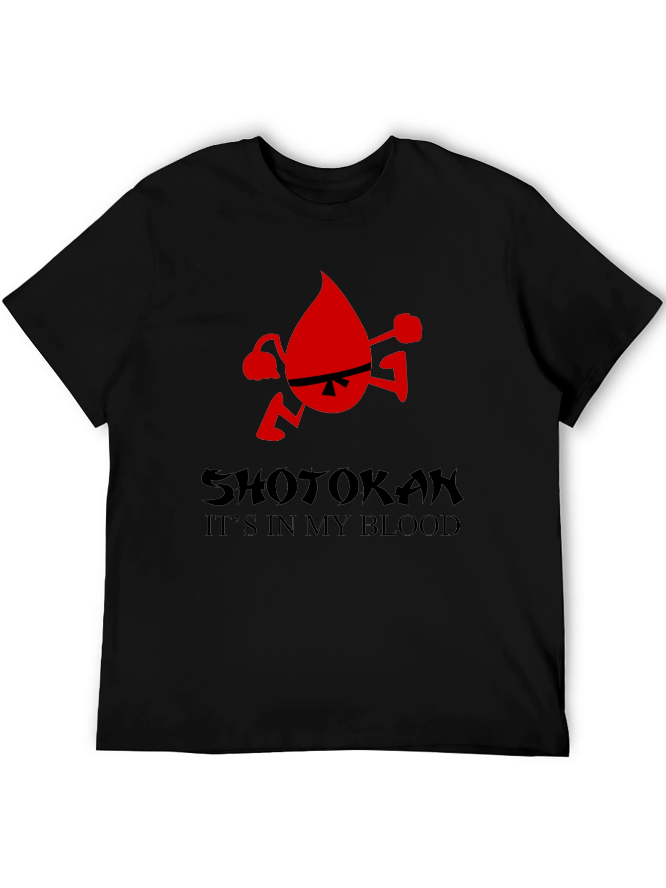 Shotokan Karate Blood Drop Graphic Tee - Black