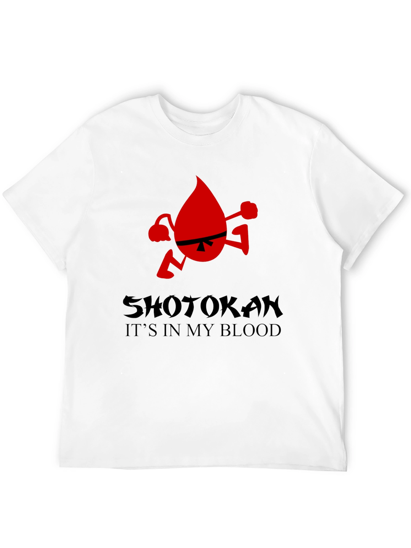Shotokan Karate Blood Drop Graphic Tee - Black