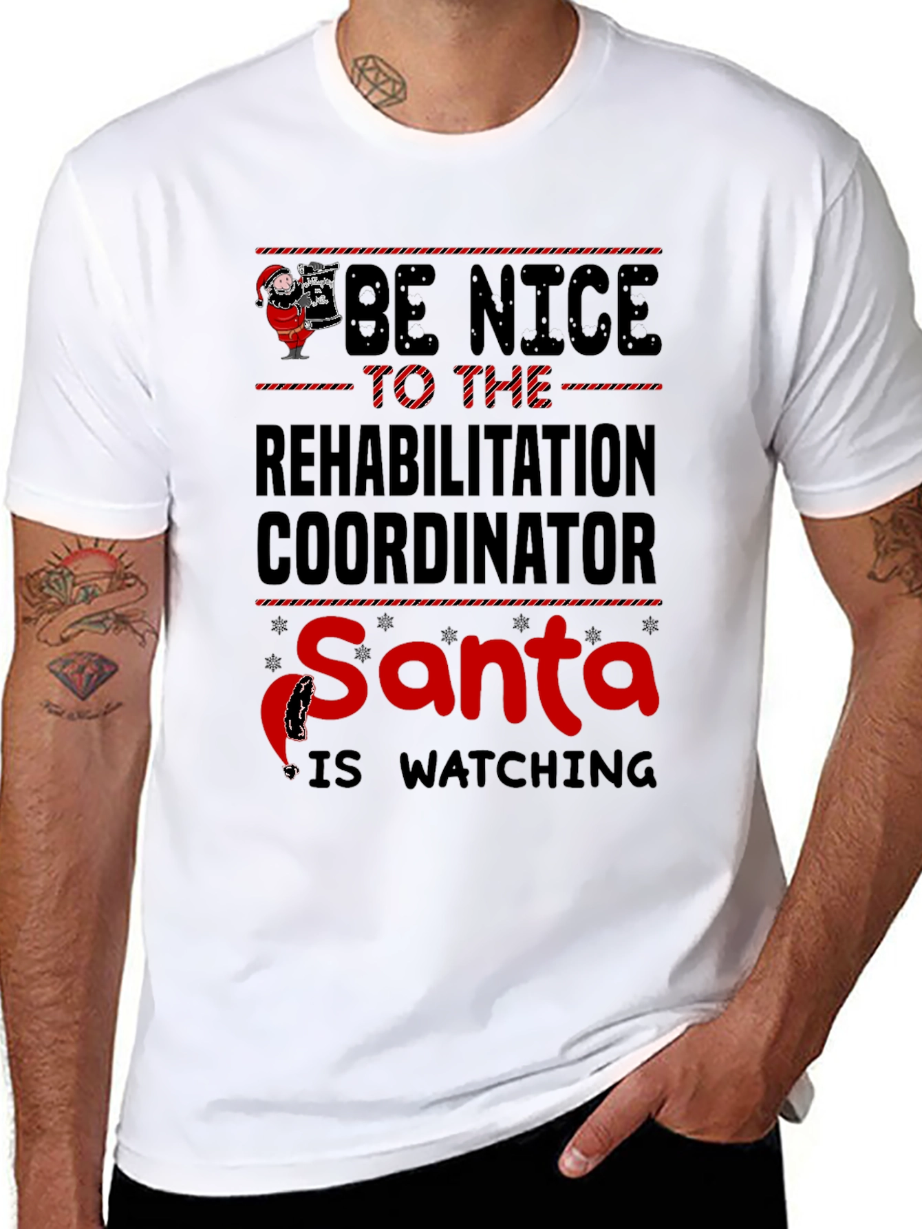 Rehabilitation Coordinator Santa T-Shirt