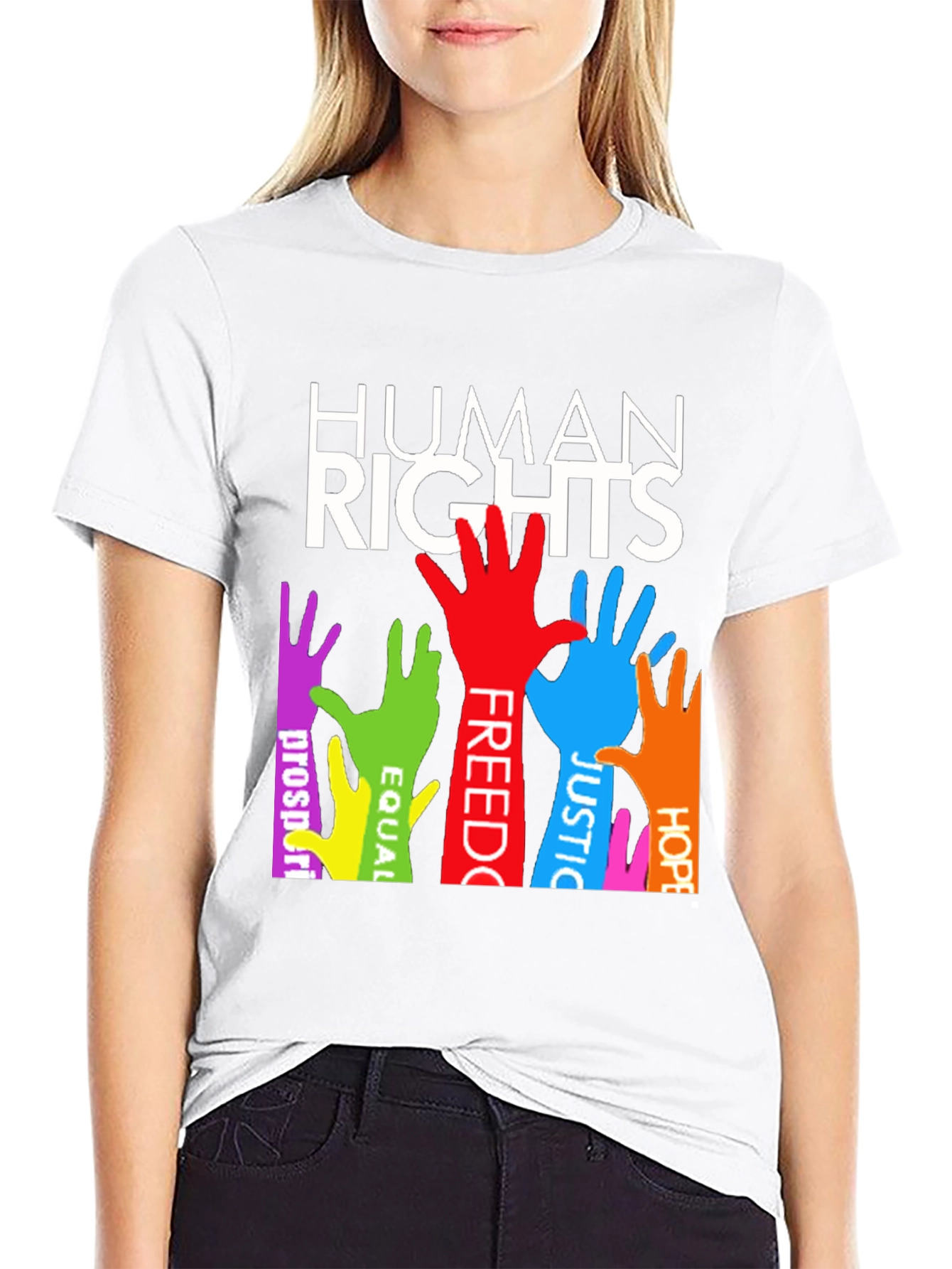 Human Rights T-Shirt: Equality Freedom Justice & Hope
