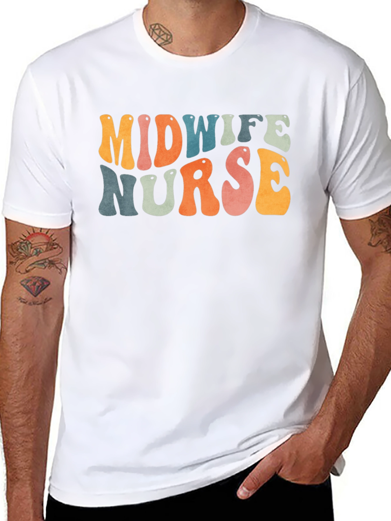 Midwife Nurse Retro Graphic Tee