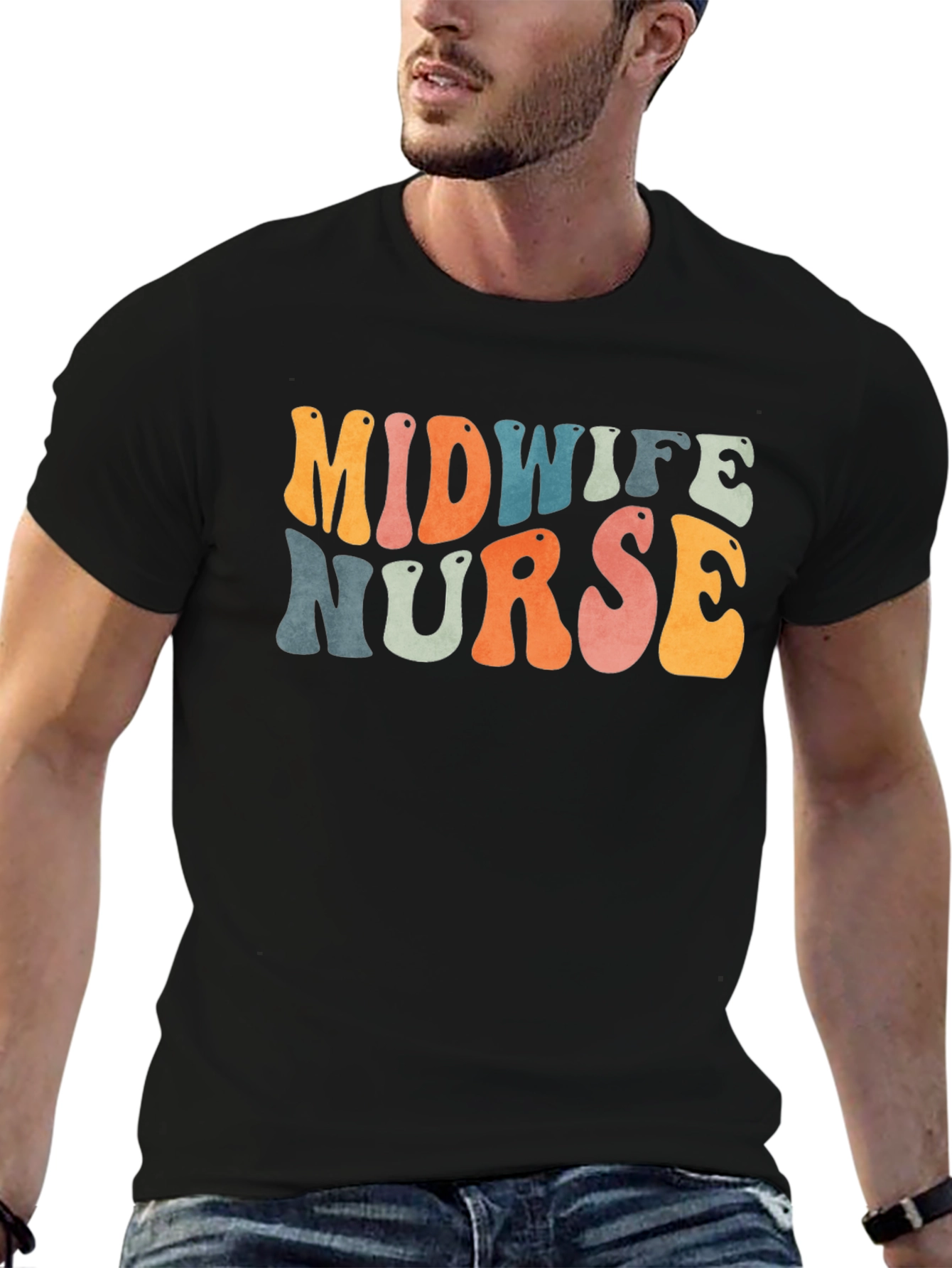 Midwife Nurse Retro Graphic Tee