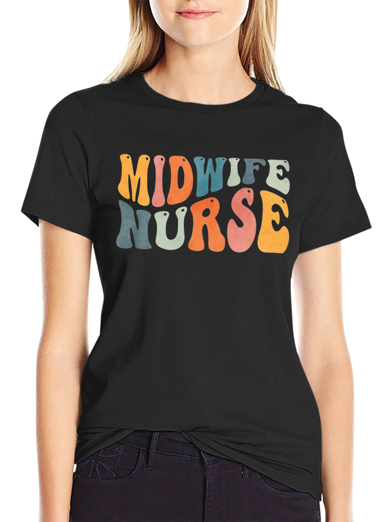 Midwife Nurse Retro Graphic Tee