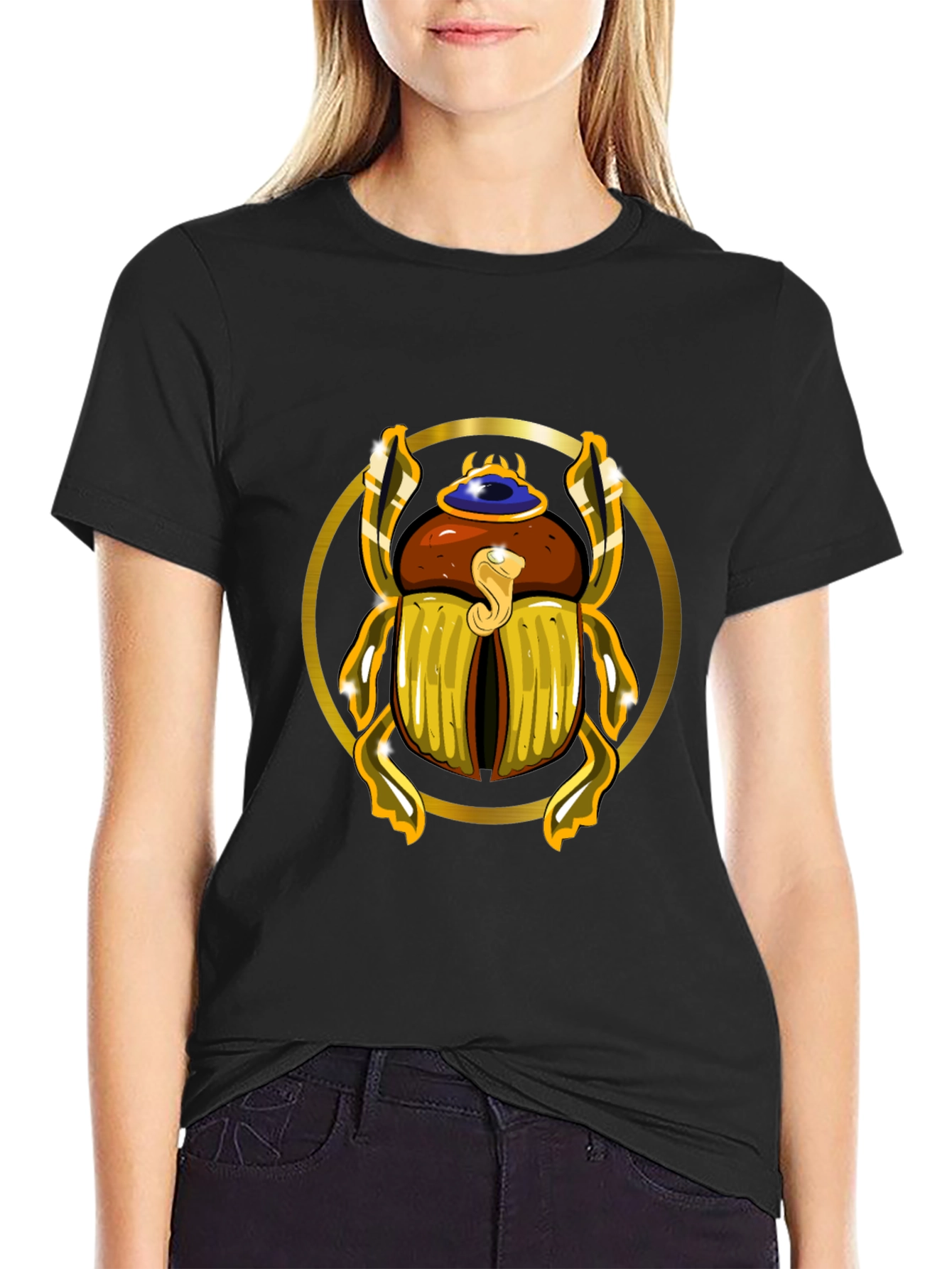 Egyptian Scarab Beetle T-Shirt - Unique Graphic Tee