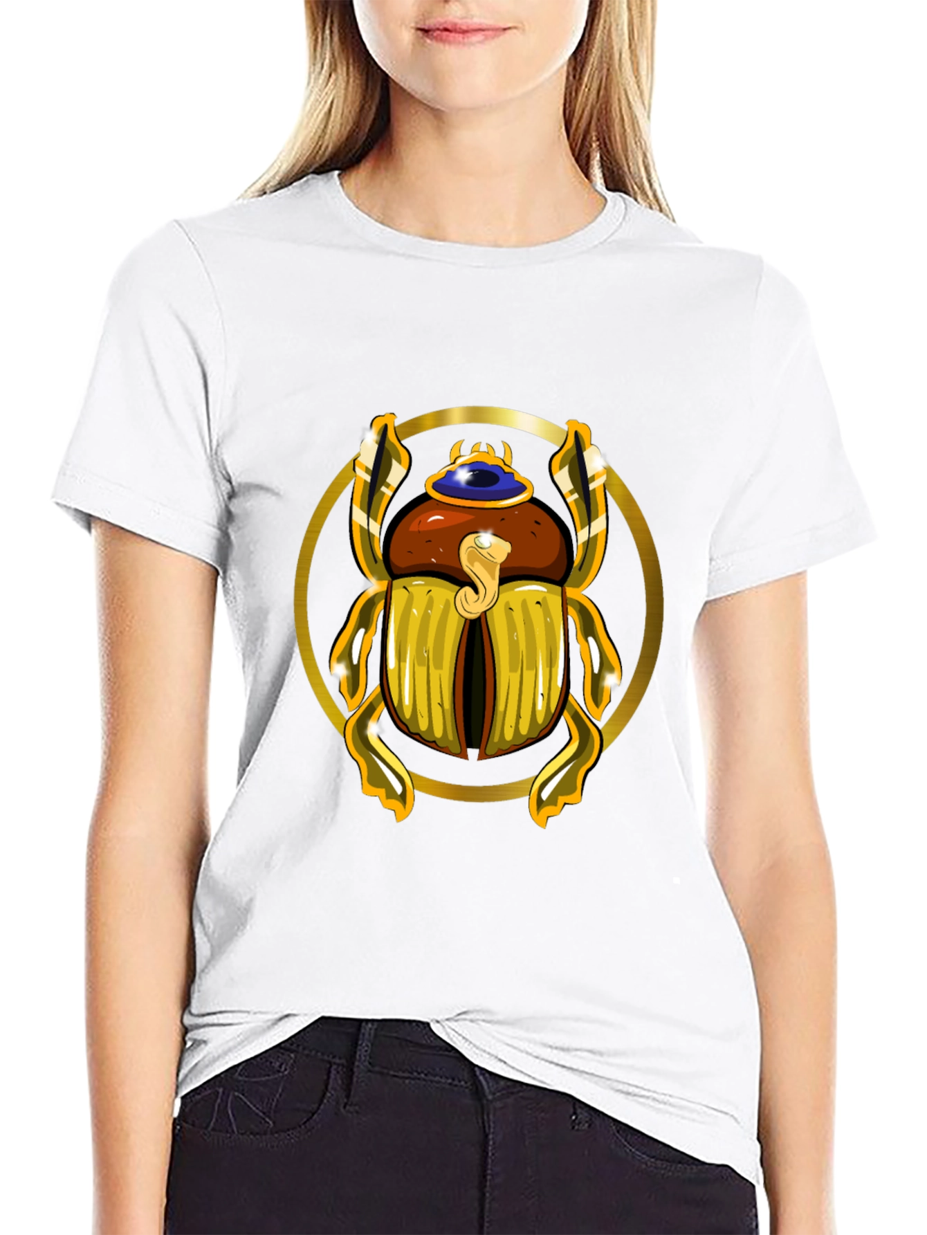 Egyptian Scarab Beetle T-Shirt - Unique Graphic Tee