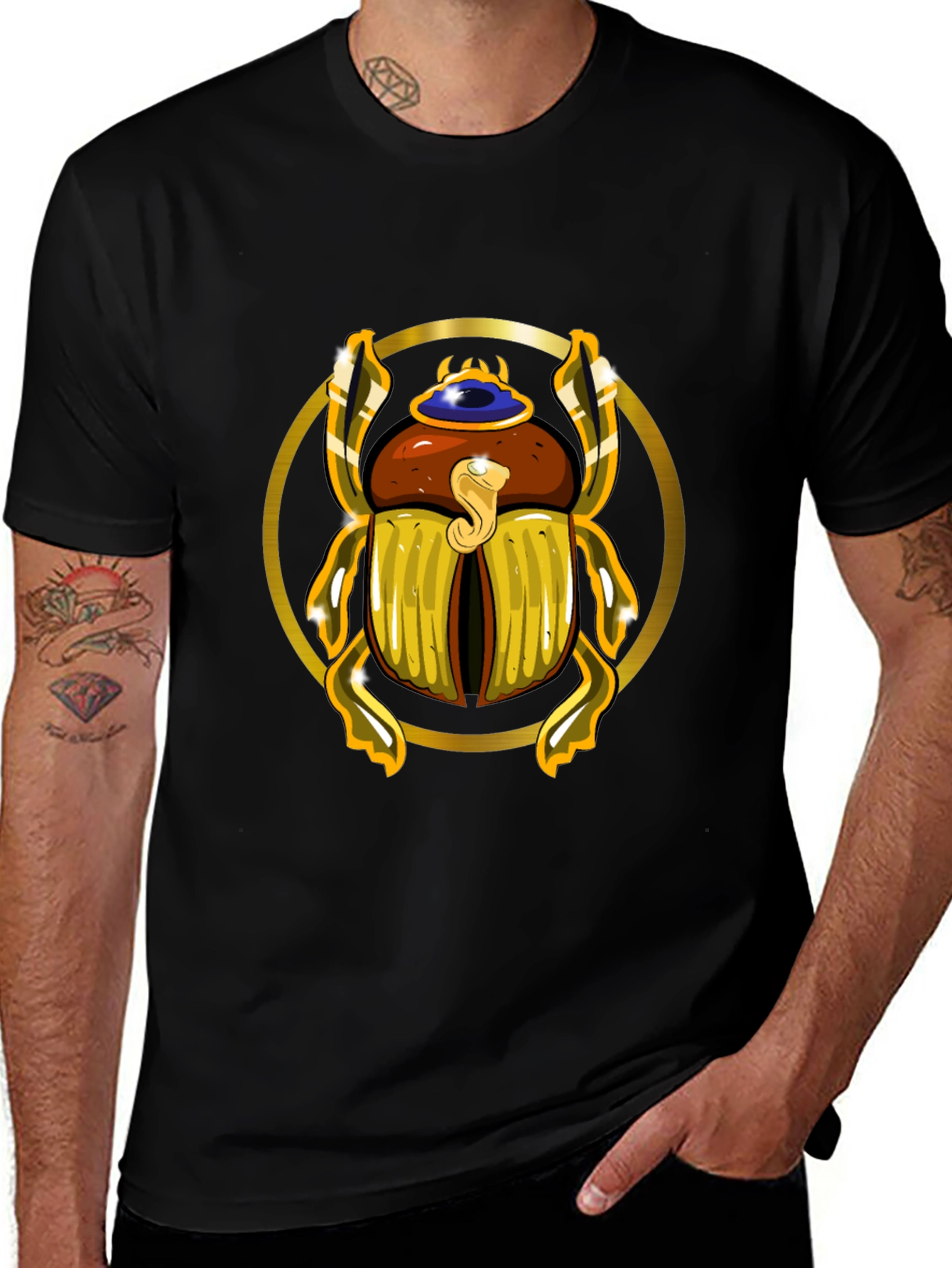 Egyptian Scarab Beetle T-Shirt - Unique Graphic Tee