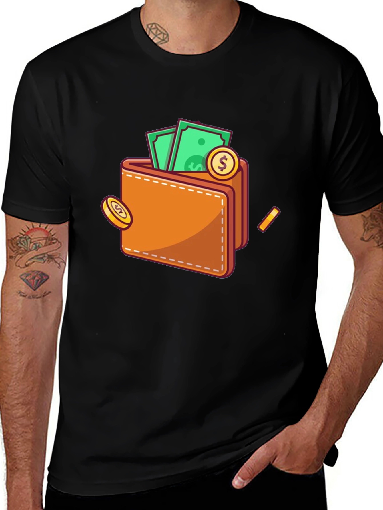 Wallet Graphic T-Shirt - Get Rich Quick
