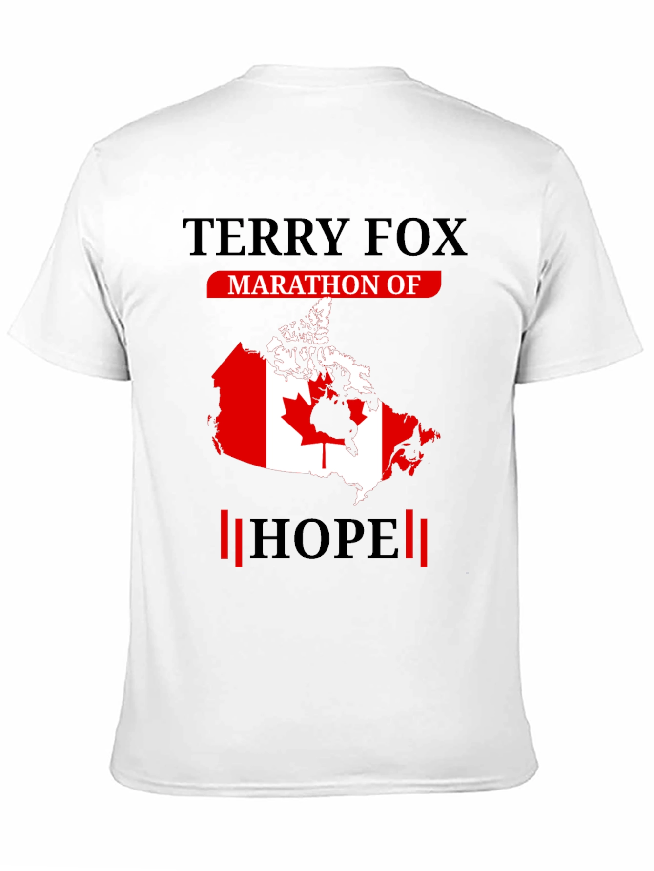 Terry Fox Marathon of Hope Black T-Shirt