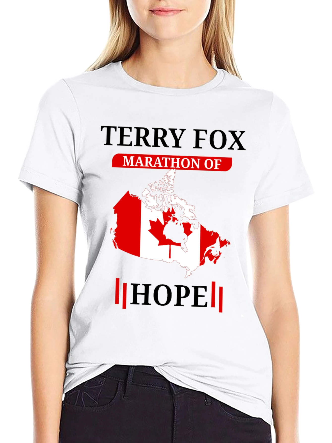 Terry Fox Marathon of Hope Black T-Shirt