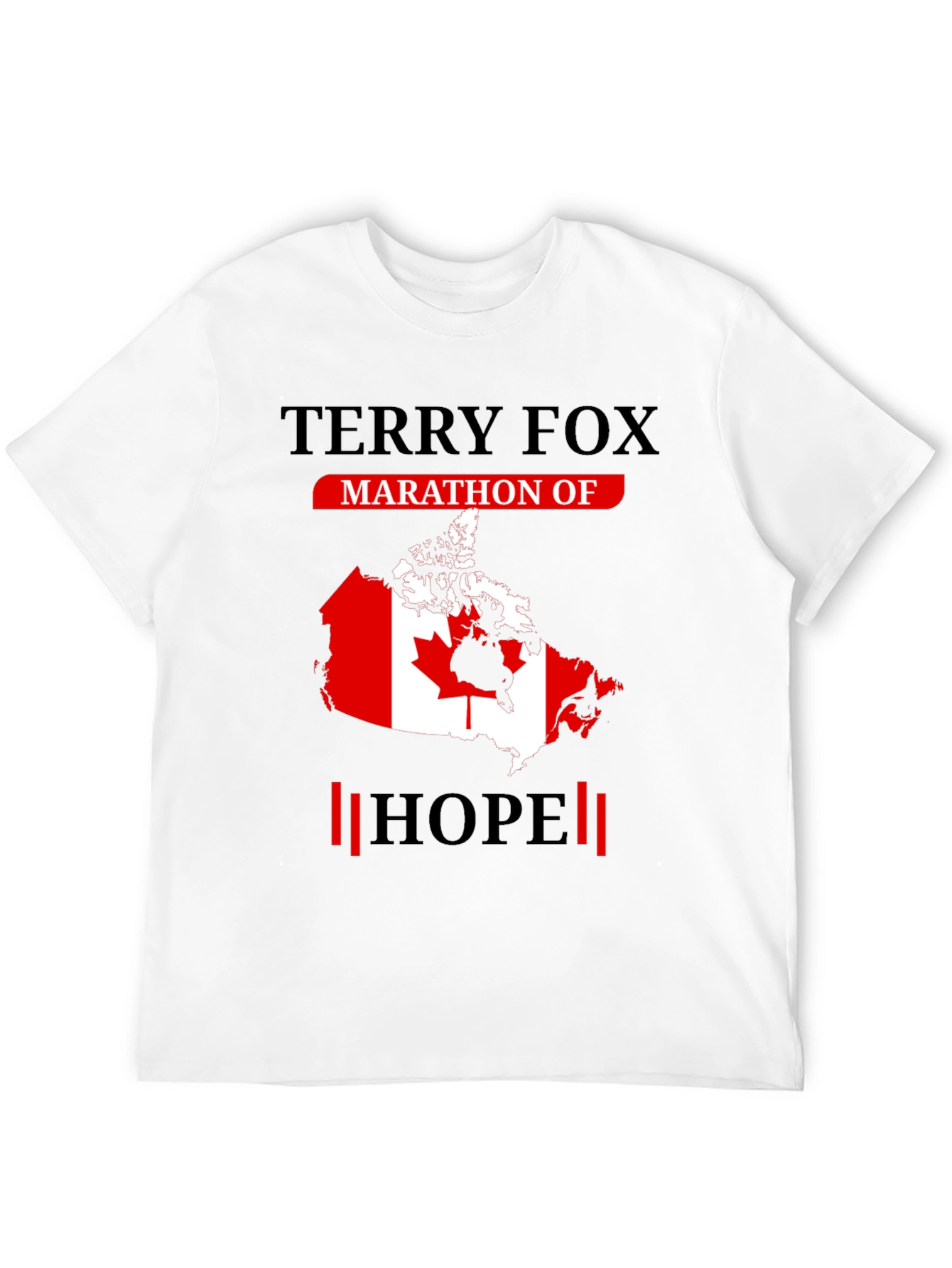 Terry Fox Marathon of Hope Black T-Shirt