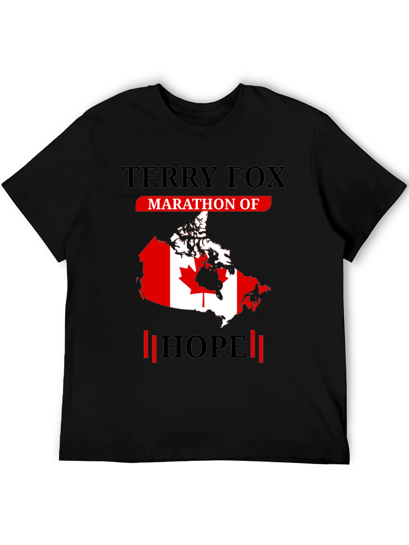 Terry Fox Marathon of Hope Black T-Shirt