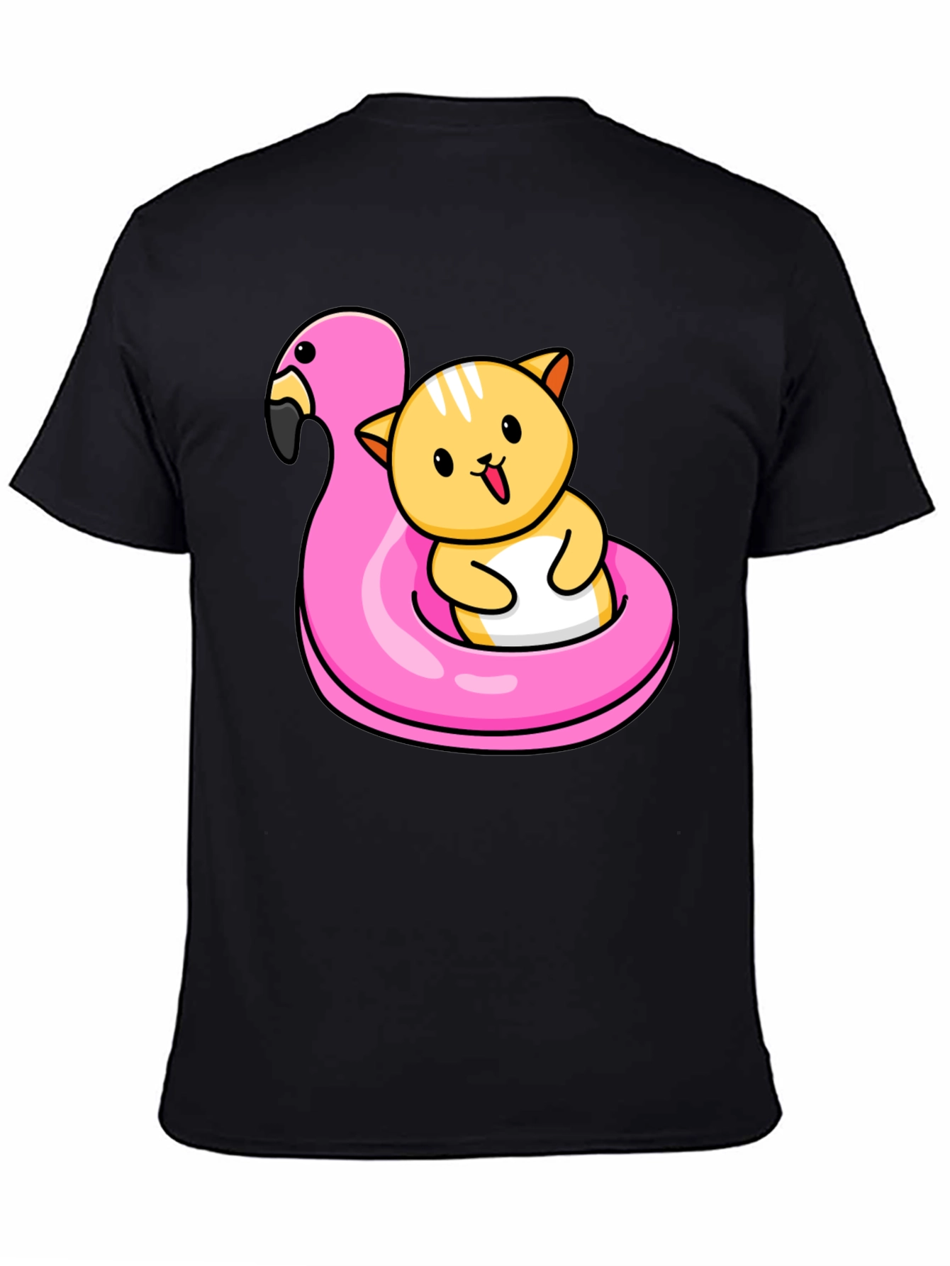 Cute Cat Flamingo Pool Float T-Shirt