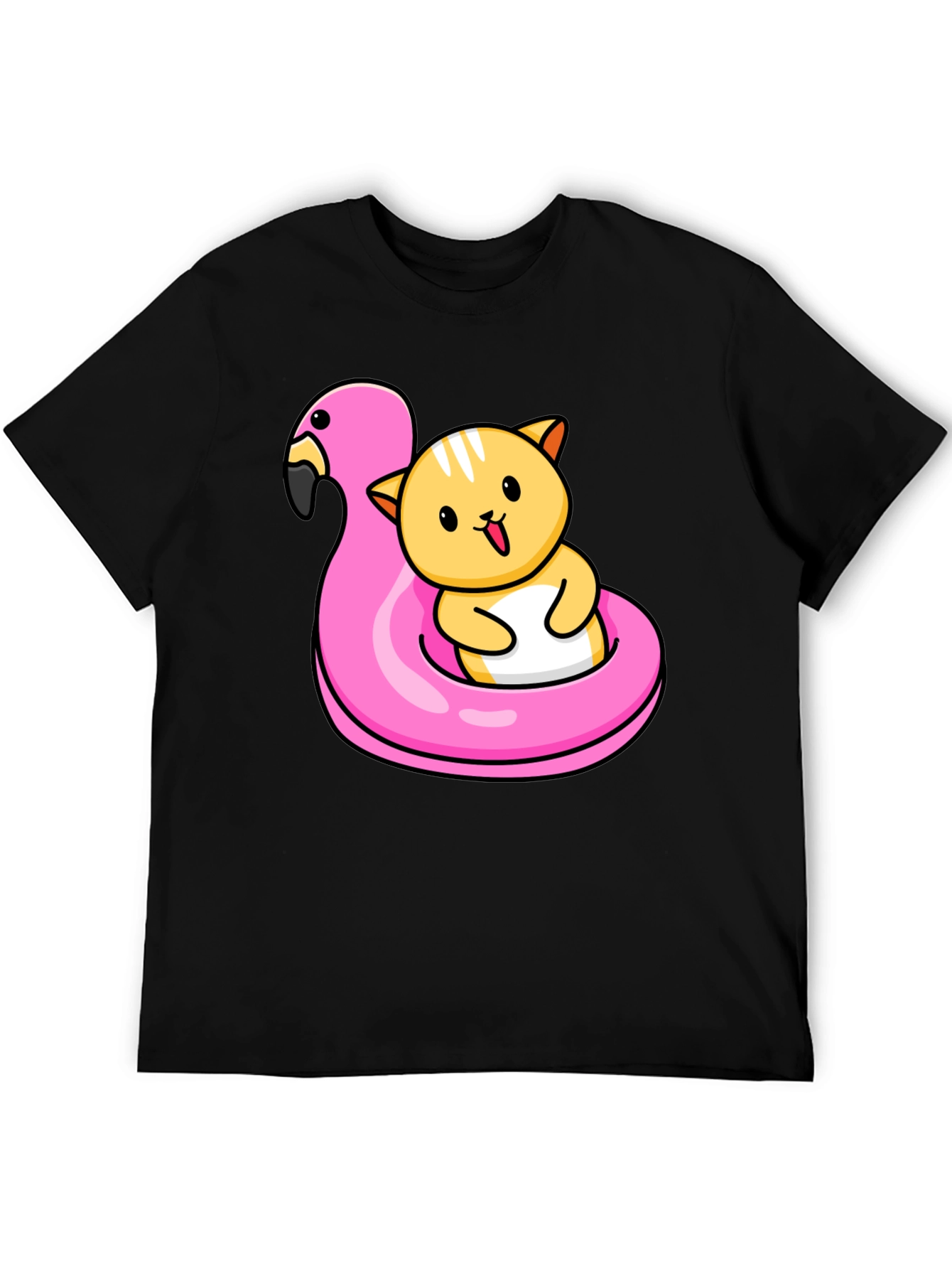Cute Cat Flamingo Pool Float T-Shirt