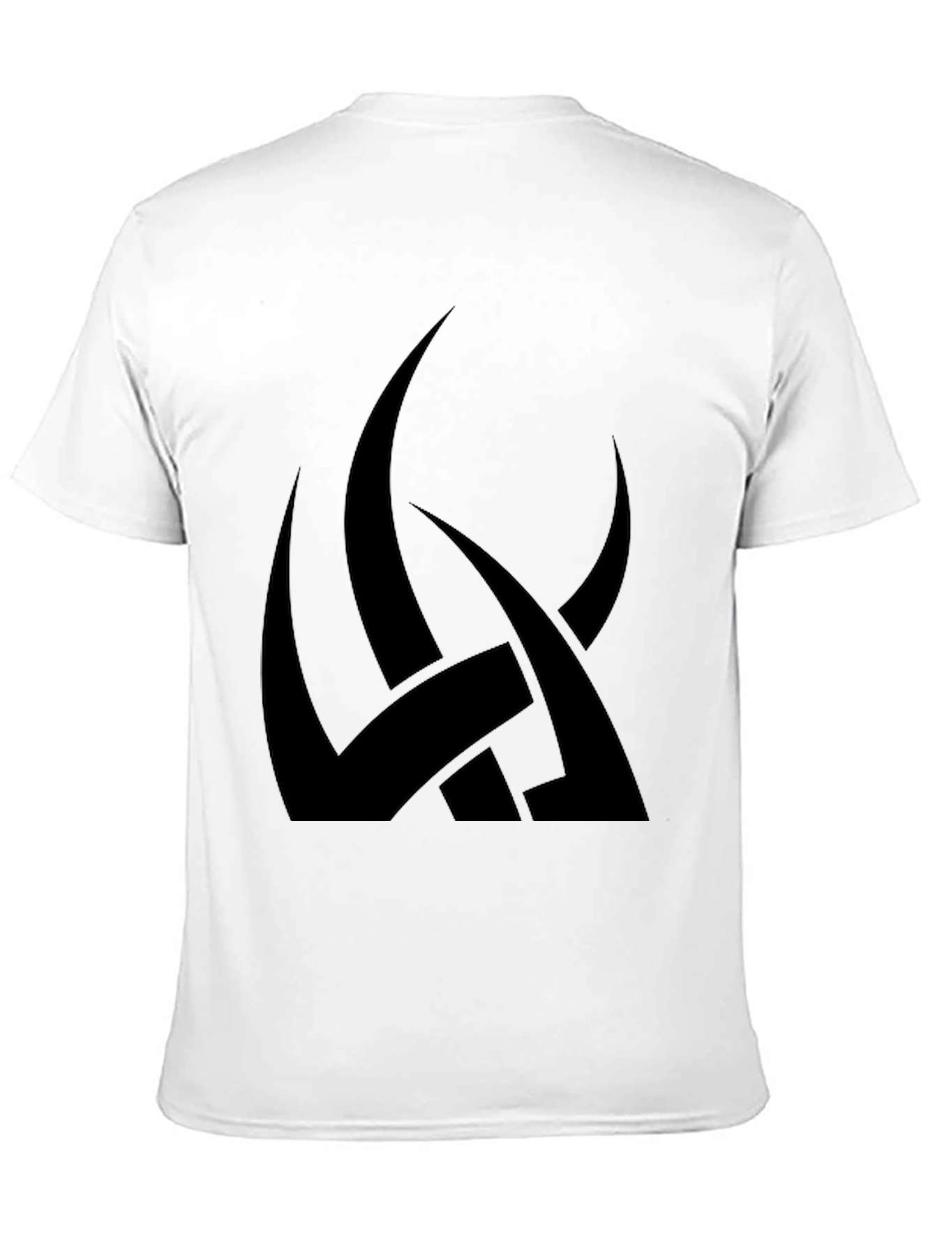Mens Black Graphic Tee - Abstract Tribal Design