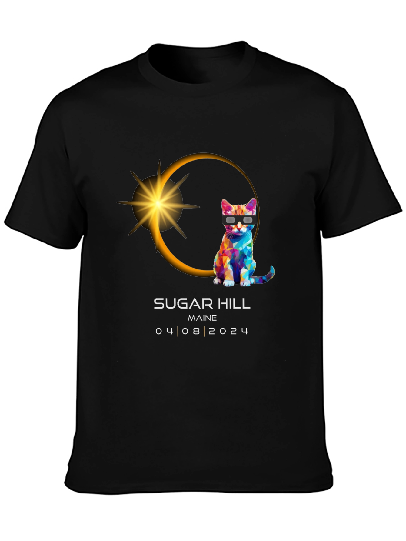 Eclipse Cat T-Shirt - Sugar Hill Maine 04/08/2024