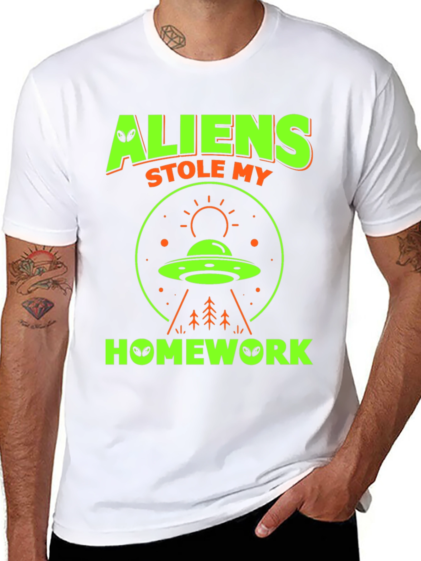 Aliens Stole My Homework Graphic Tee