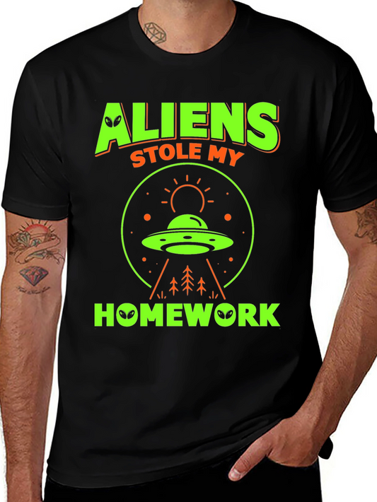 Aliens Stole My Homework Graphic Tee