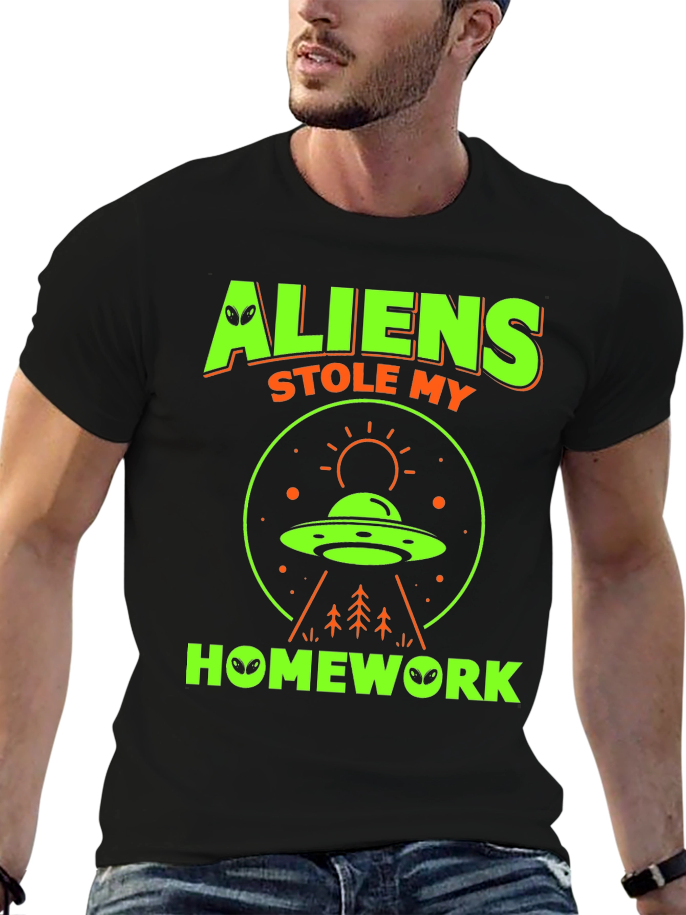 Aliens Stole My Homework Graphic Tee