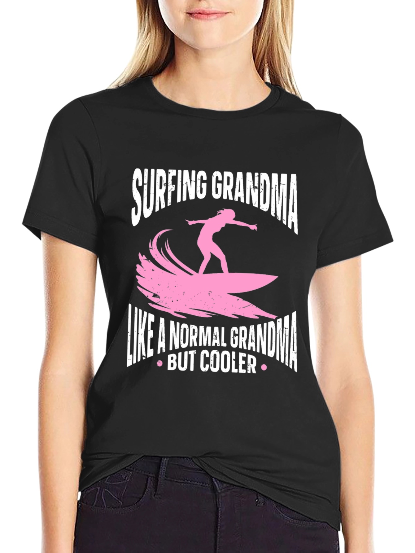 Surfing Grandma T-Shirt - Cool Grandma Tee