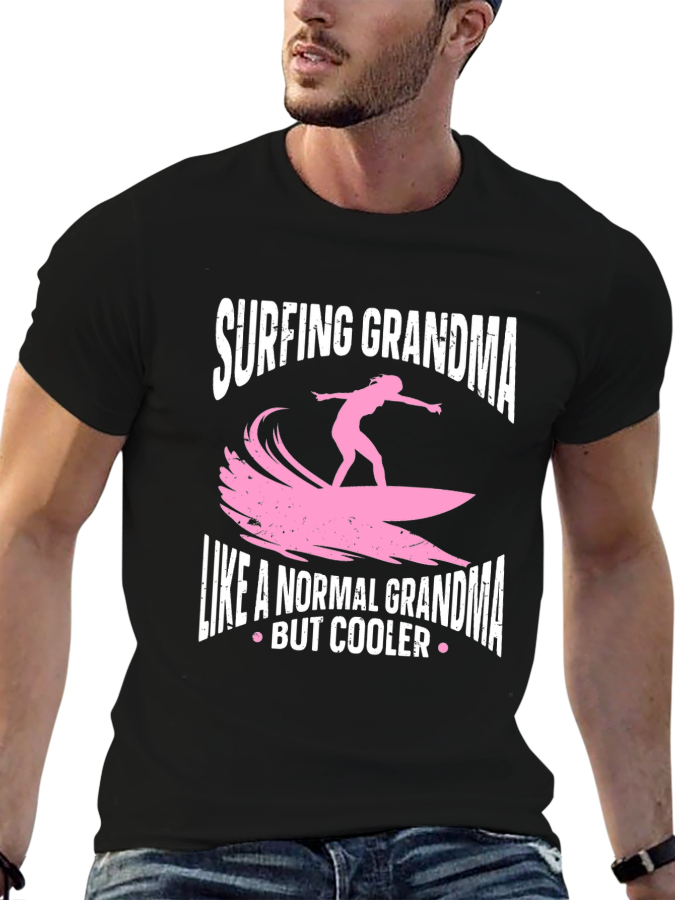 Surfing Grandma T-Shirt - Cool Grandma Tee