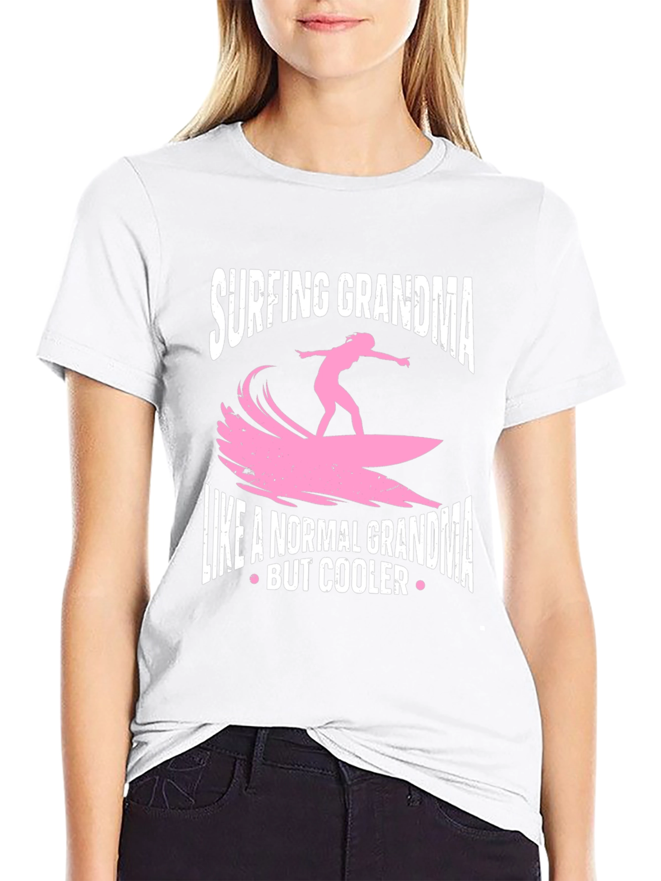 Surfing Grandma T-Shirt - Cool Grandma Tee