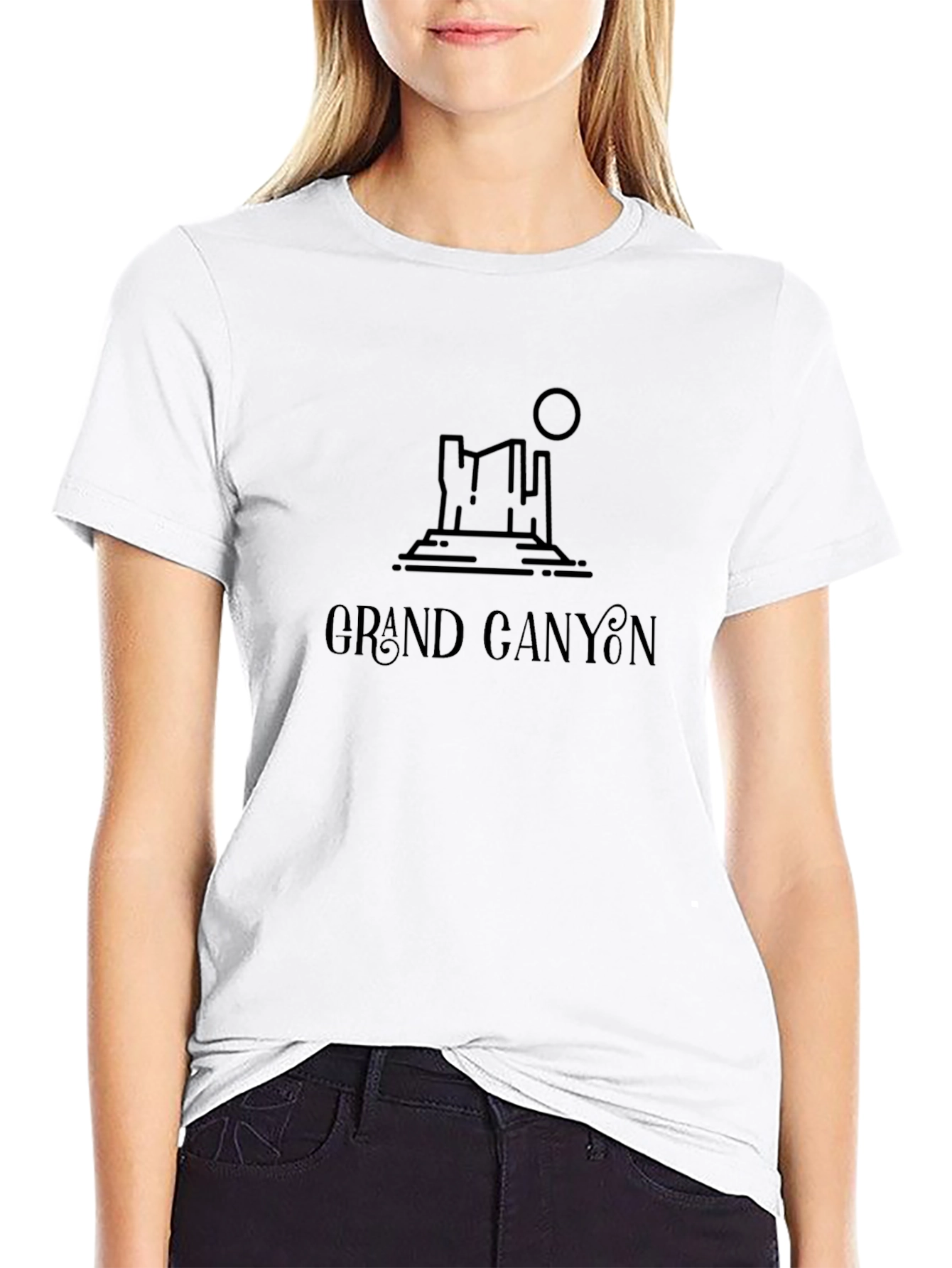 Grand Canyon Graphic Tee - Black Cotton T-Shirt