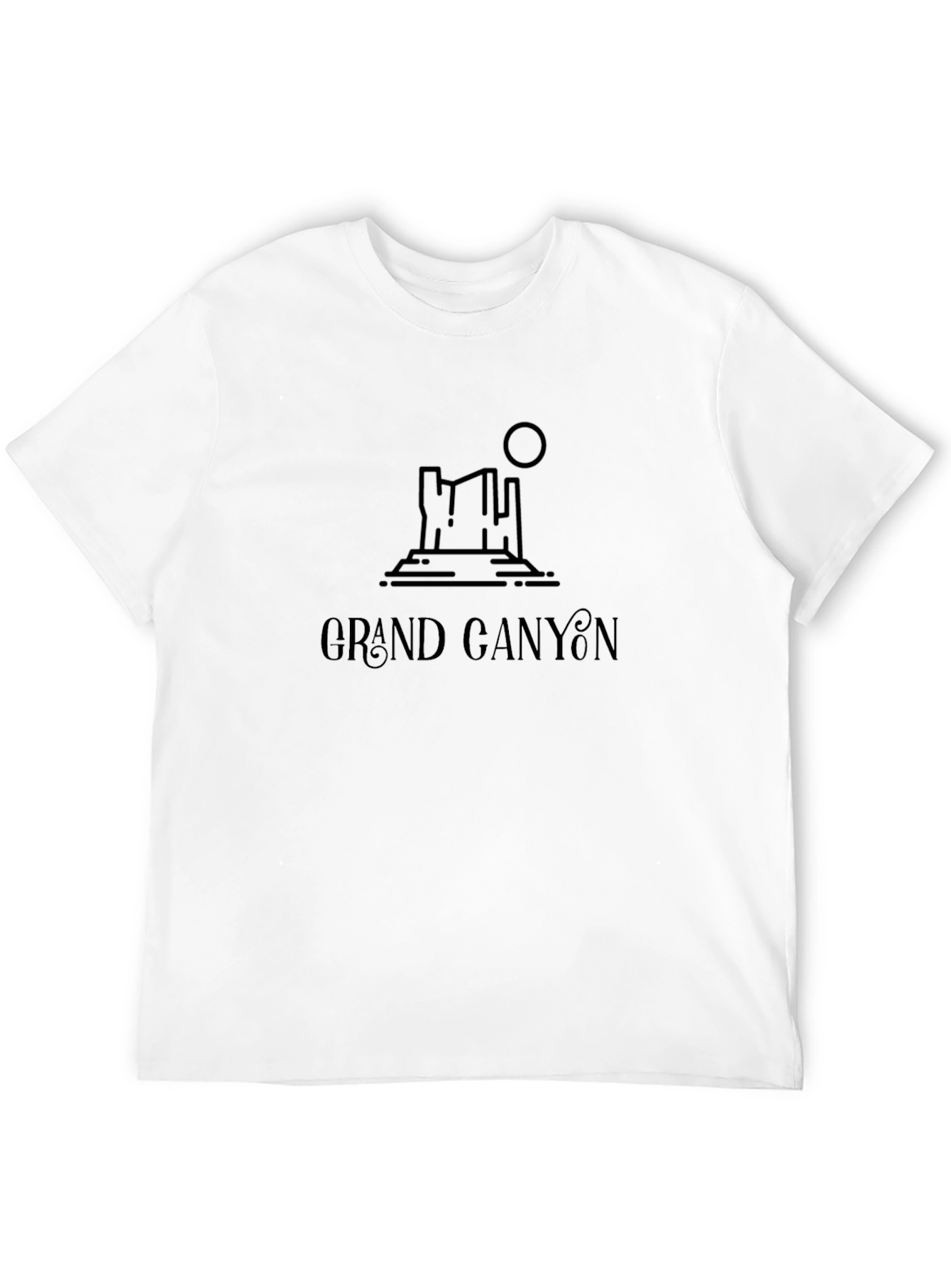 Grand Canyon Graphic Tee - Black Cotton T-Shirt