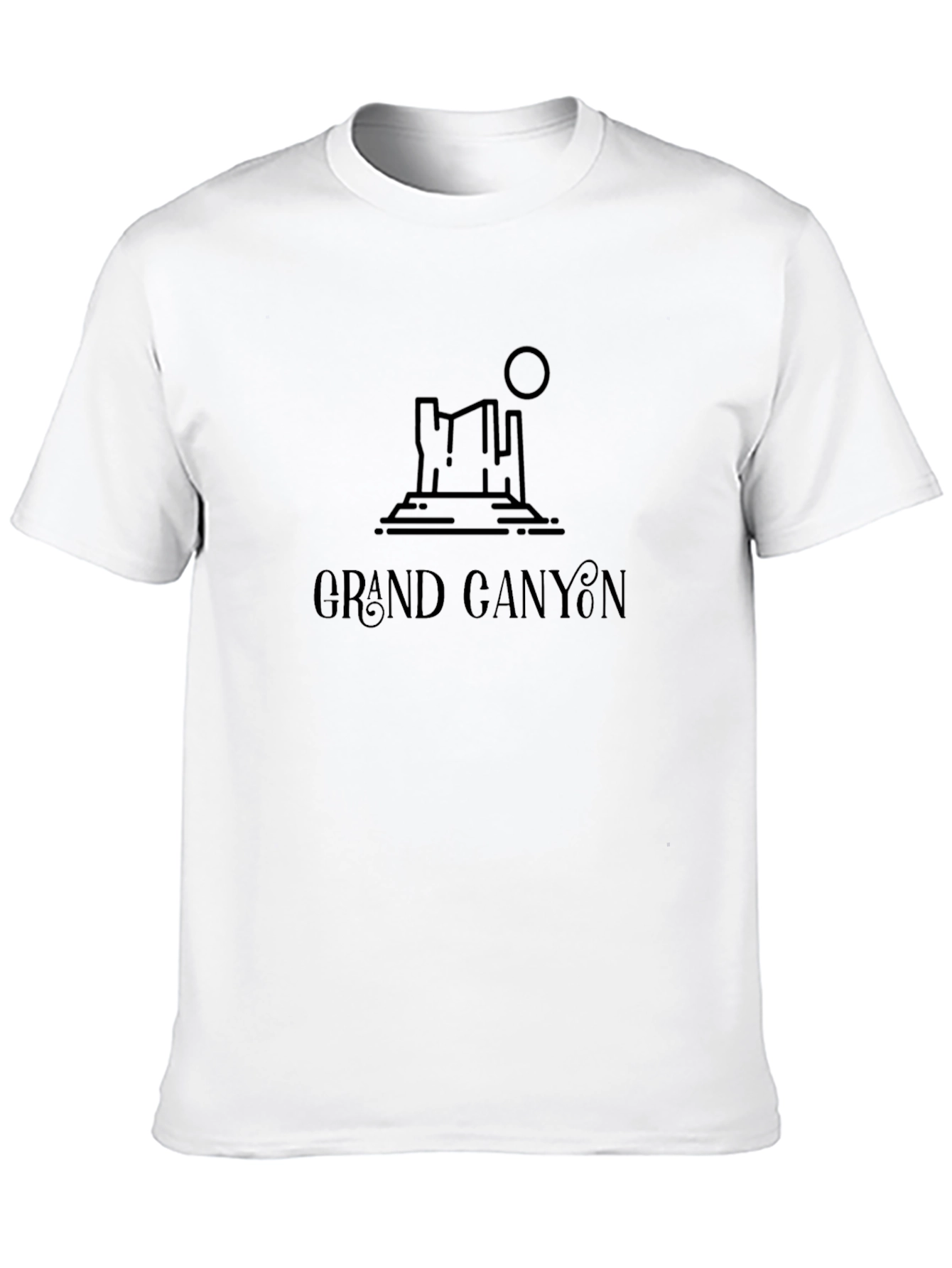 Grand Canyon Graphic Tee - Black Cotton T-Shirt