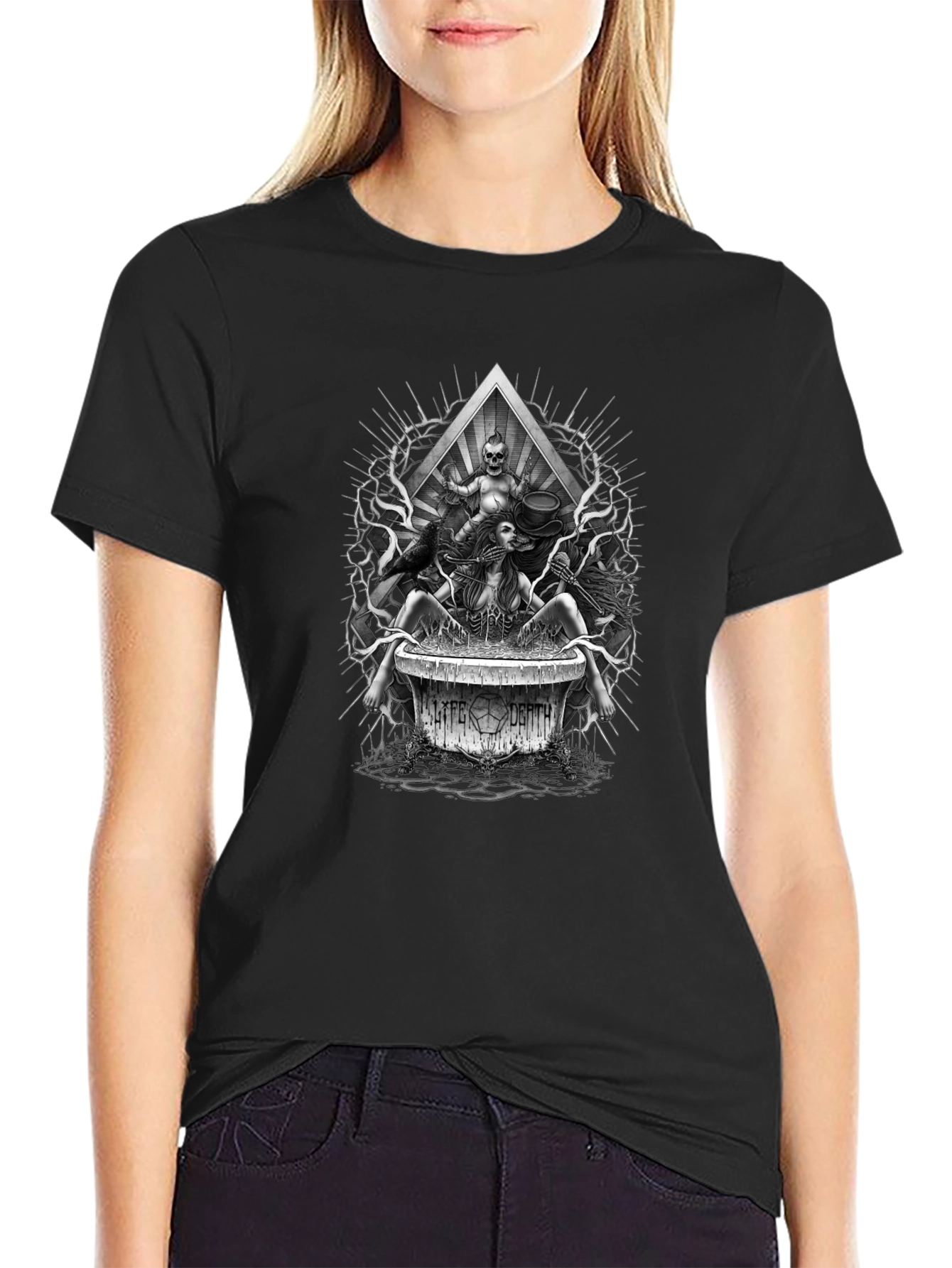 Edgy Graphic Tee - Life & Death