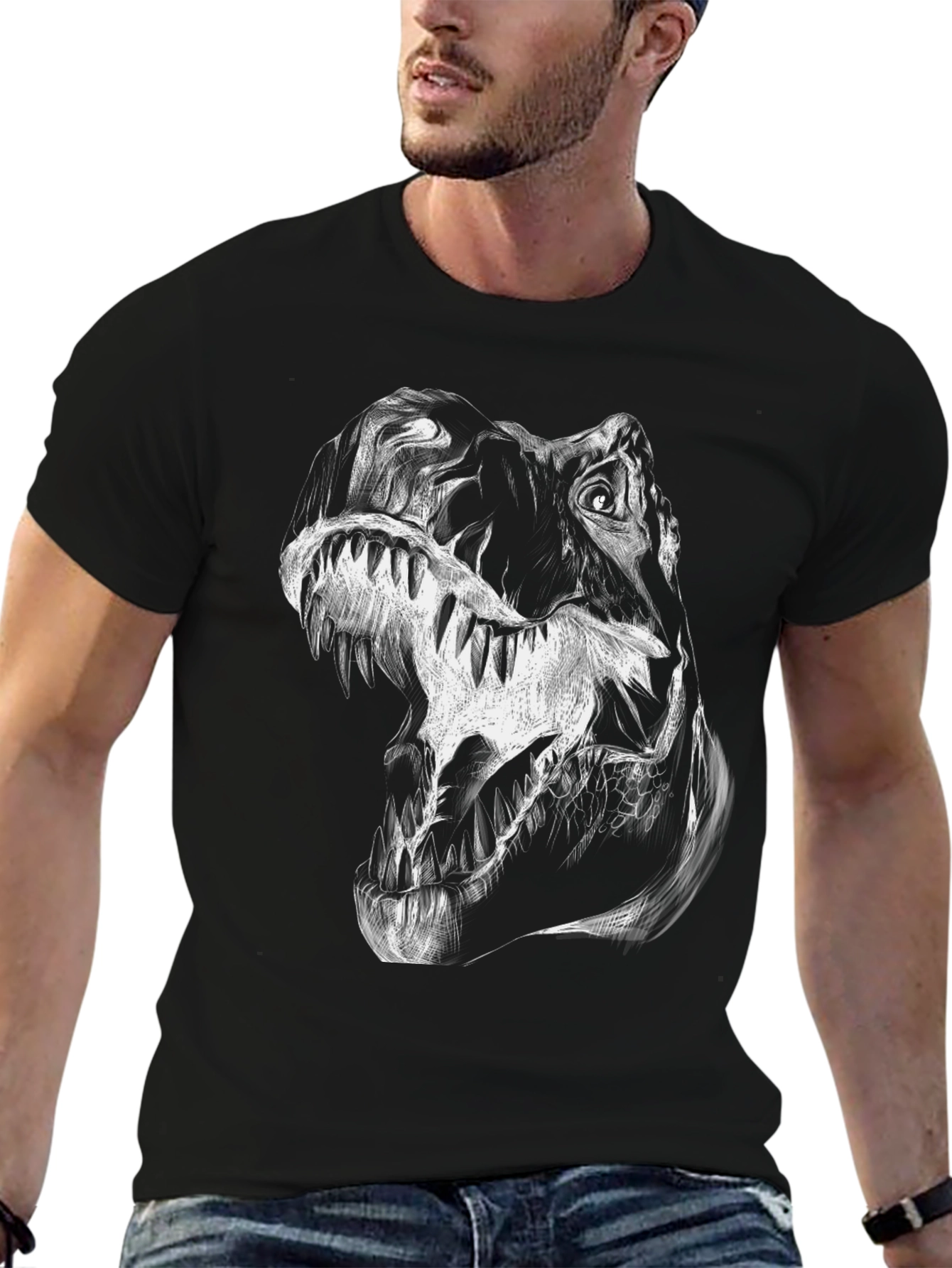 Dinosaur Graphic Tee - Black T-Rex Shirt