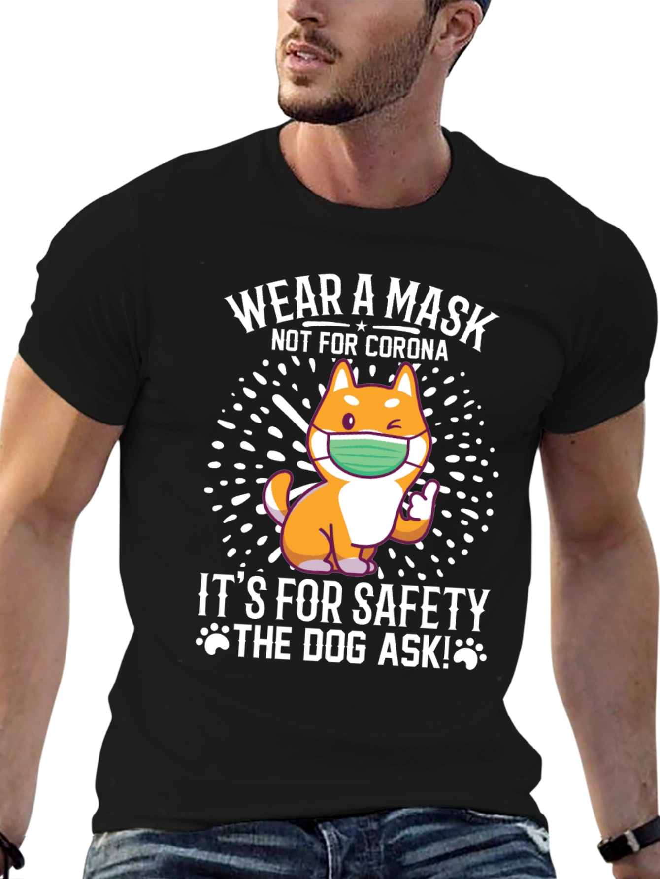 Wear a Mask Dog Graphic Tee