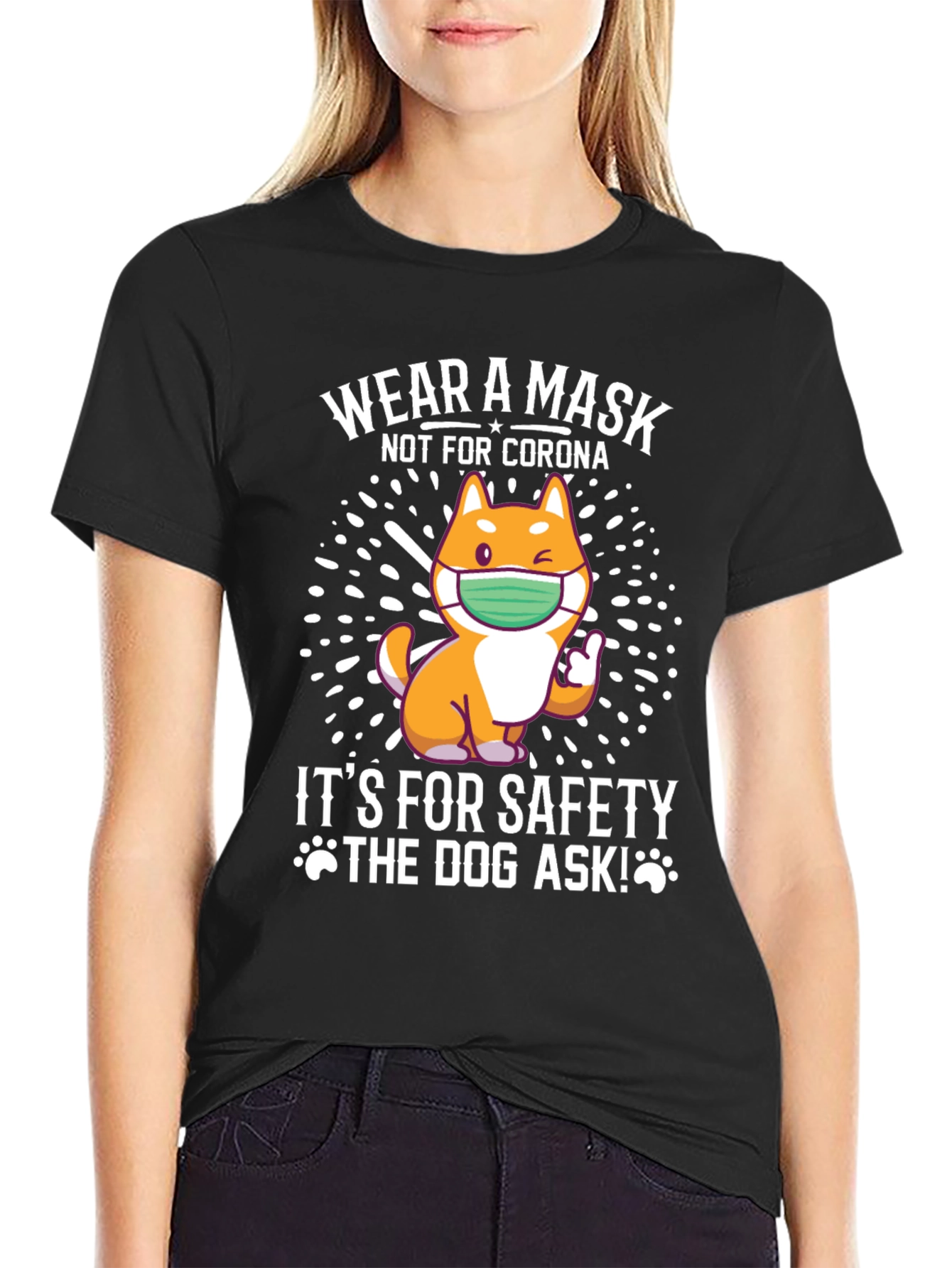 Wear a Mask Dog Graphic Tee
