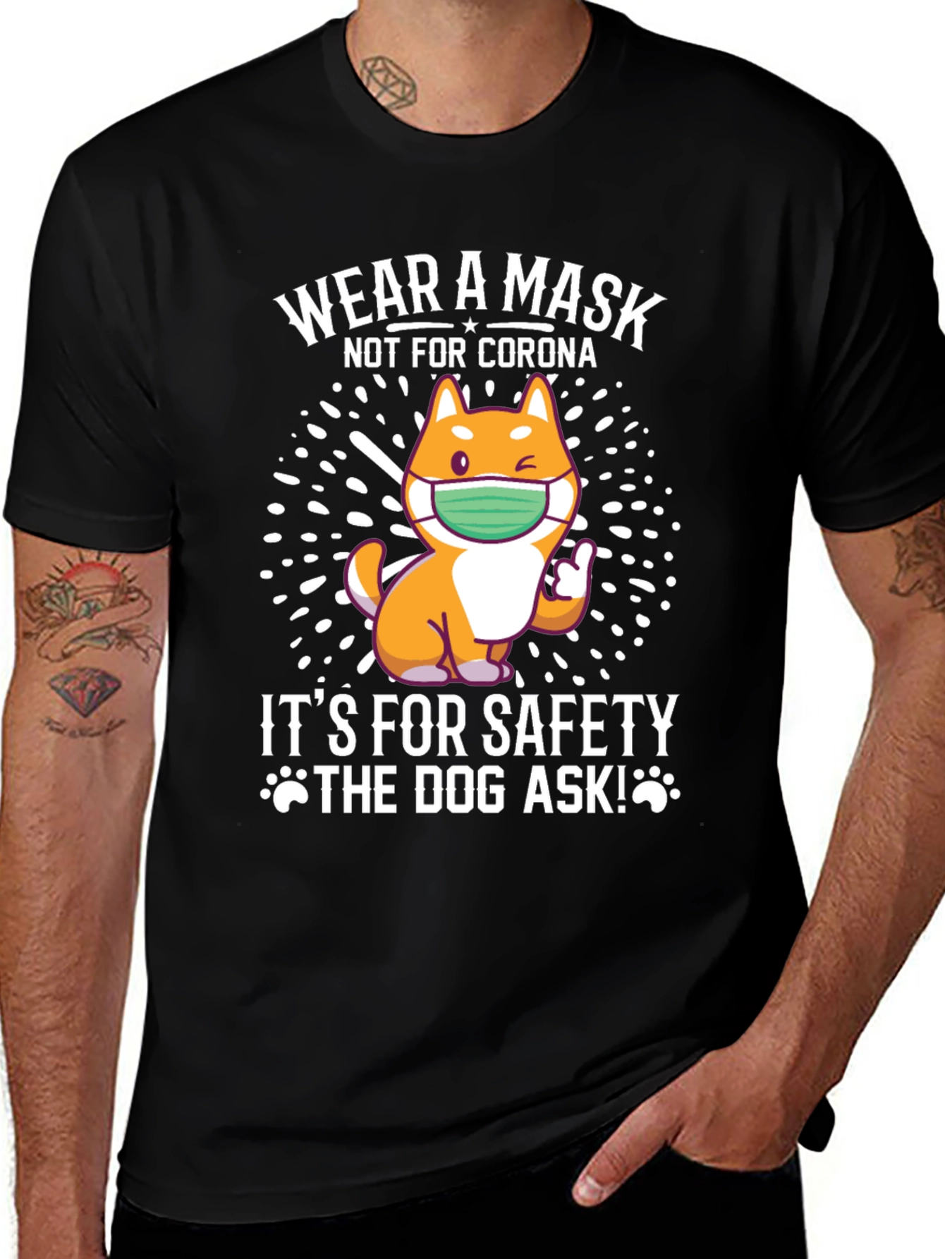 Wear a Mask Dog Graphic Tee