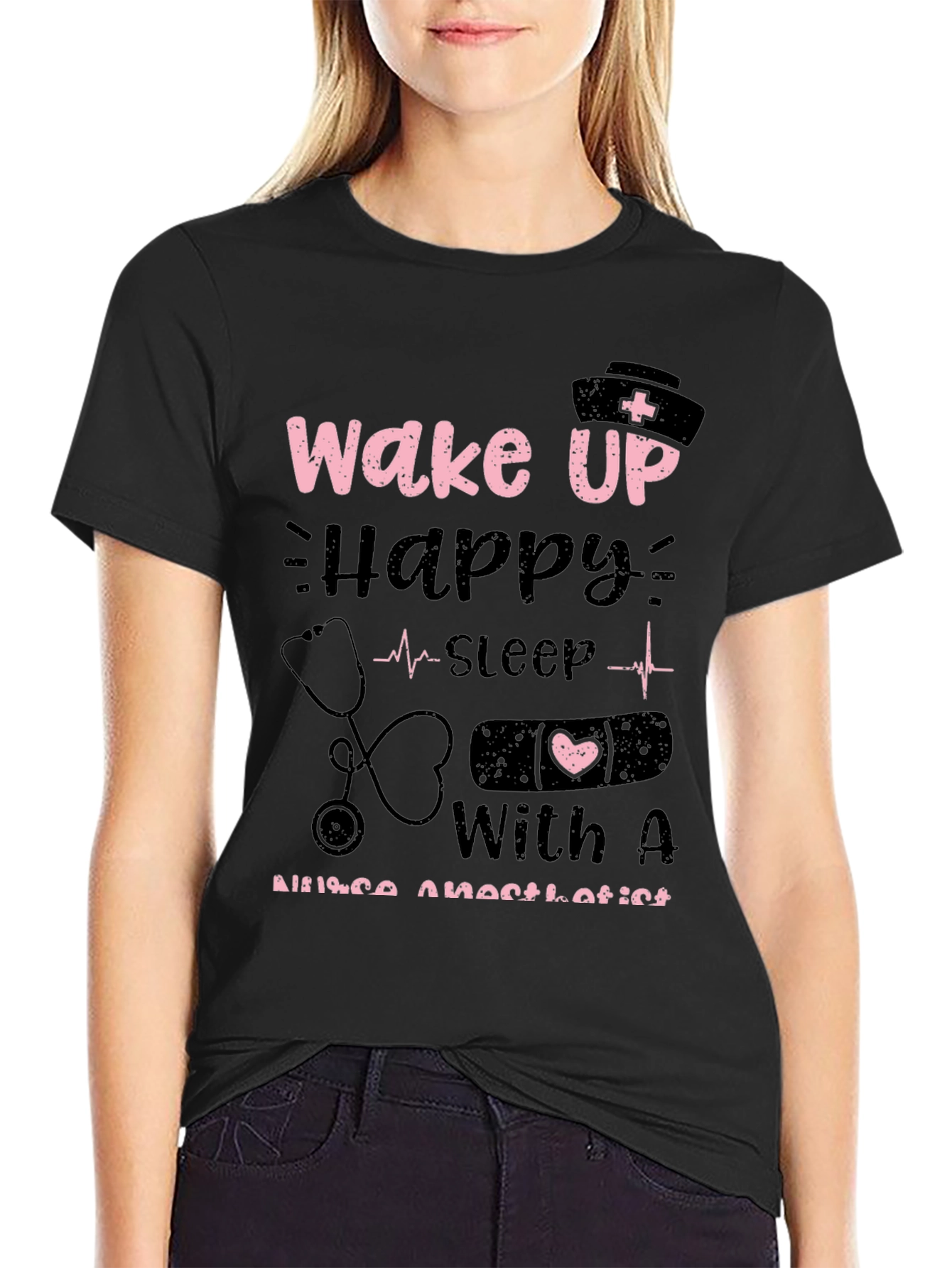 Nurse Anesthetist T-Shirt - Wake Up Happy